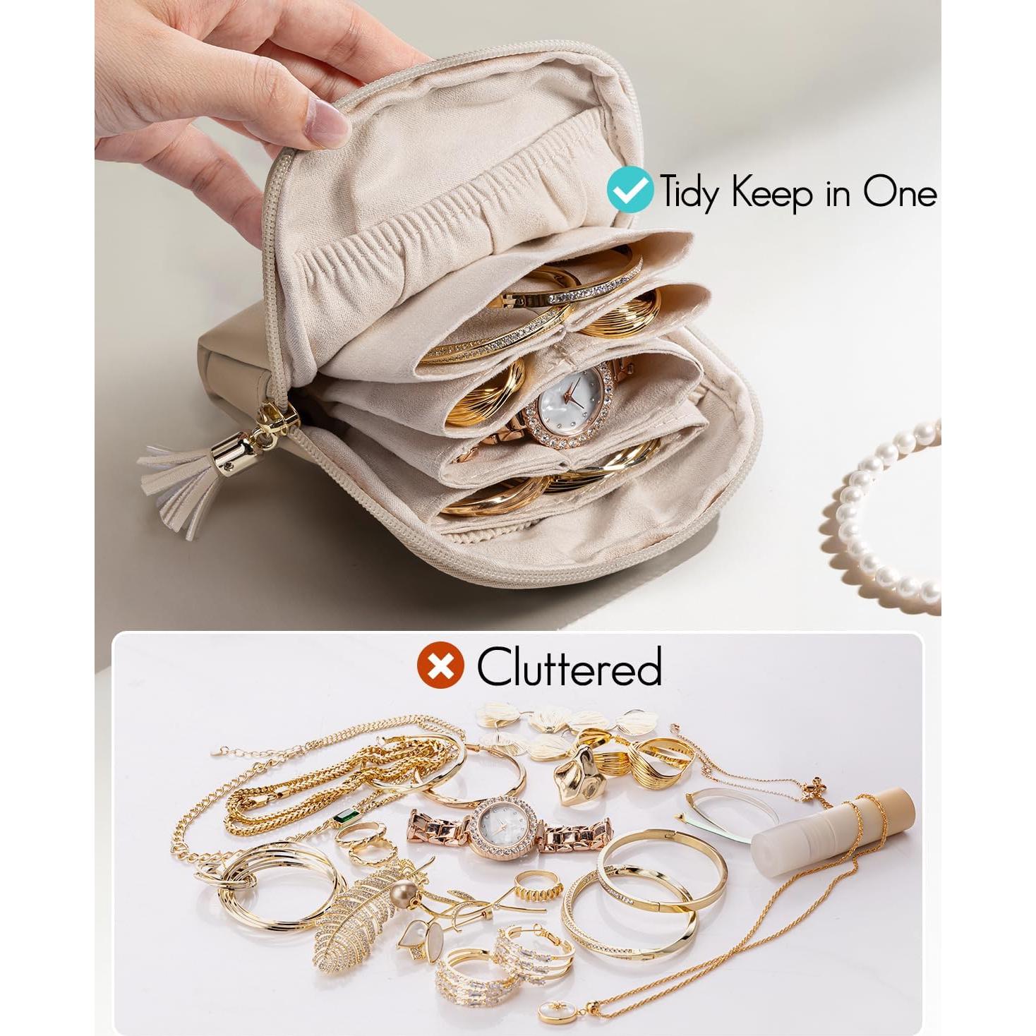 Estuche de Viaje para Joyería Vlando Toffee 11.9x12.4 cm