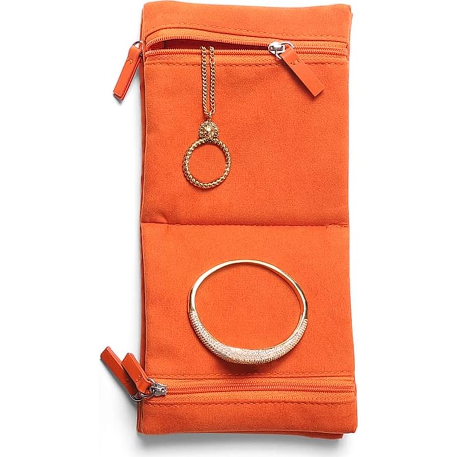 Bolsa Organizadora de Joyas Kelendle Naranja Plegable 11.5x11.5x5cm