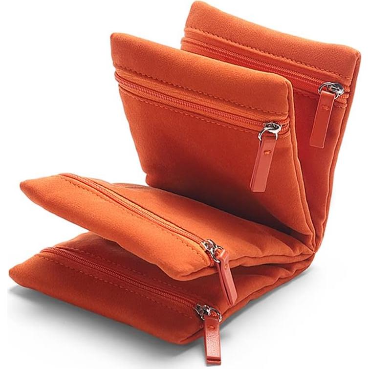 Bolsa Organizadora de Joyas Kelendle Naranja Plegable 11.5x11.5x5cm