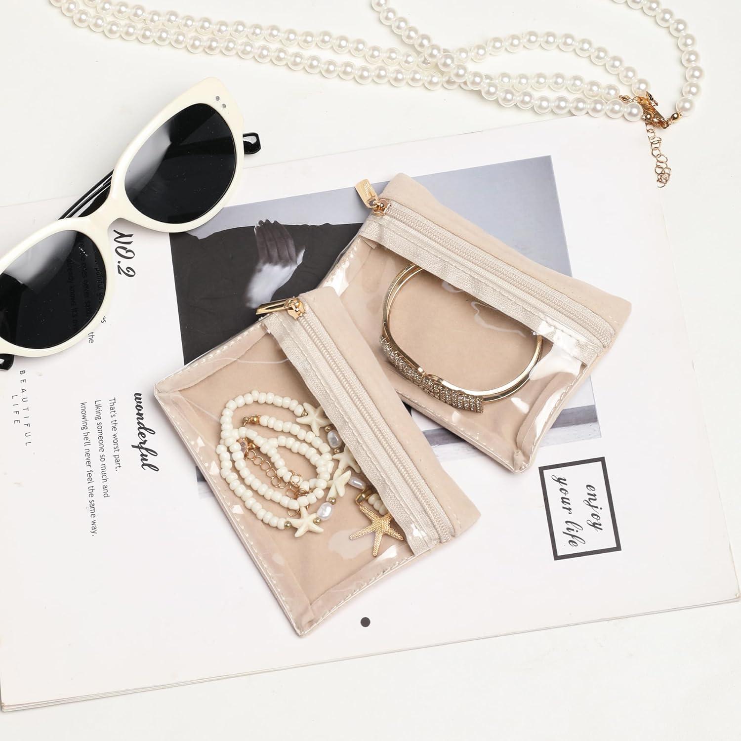 Organizador de Joyería de Viaje Frebeauty, 6 Piezas Terciopelo