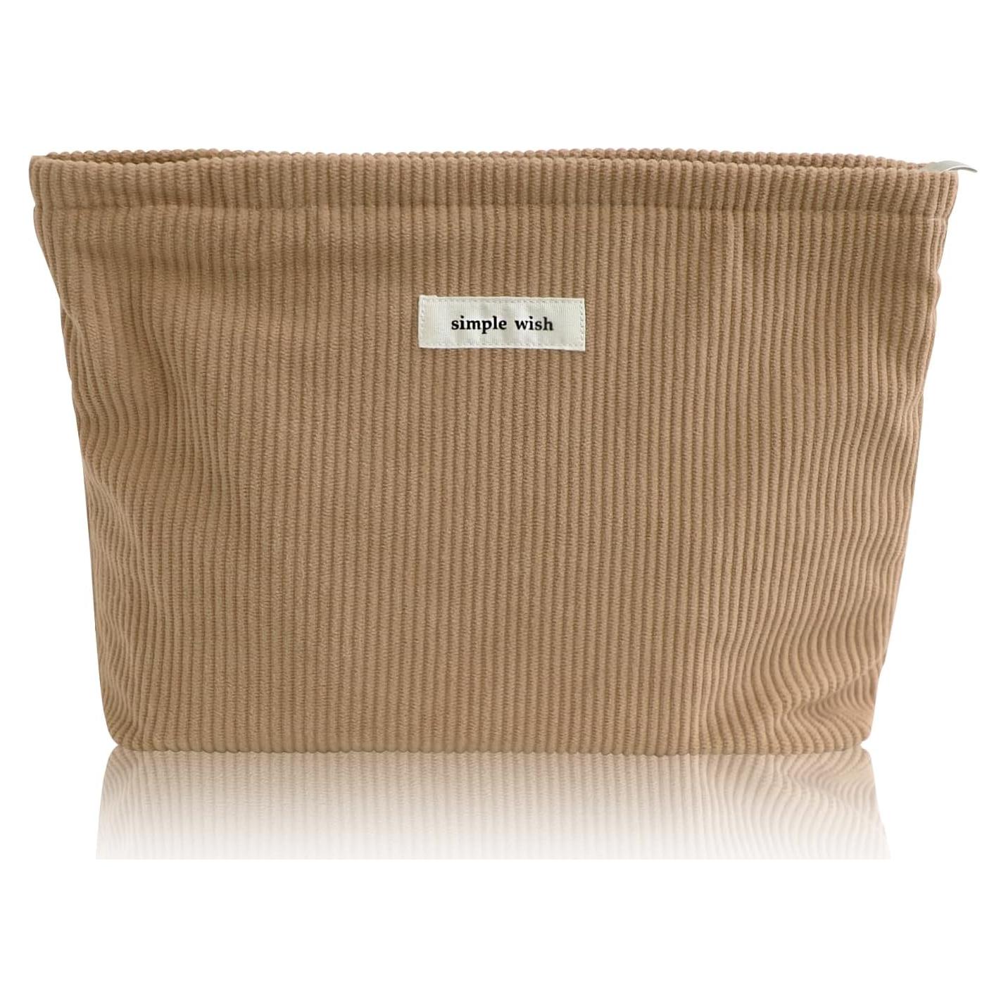 Bolsa de Maquillaje Wudygirl Camel 27.3x19.1cm Doble Capa