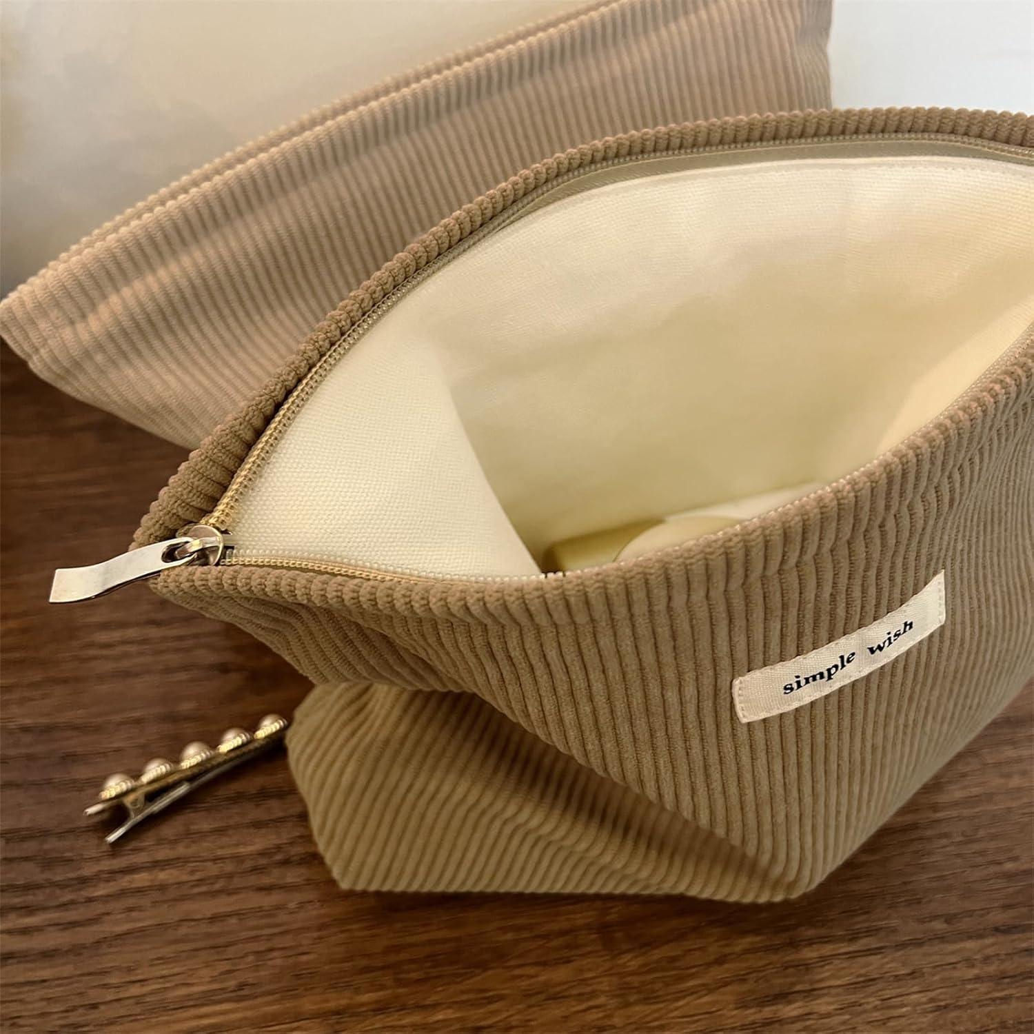 Bolsa de Maquillaje Wudygirl Camel 27.3x19.1cm Doble Capa