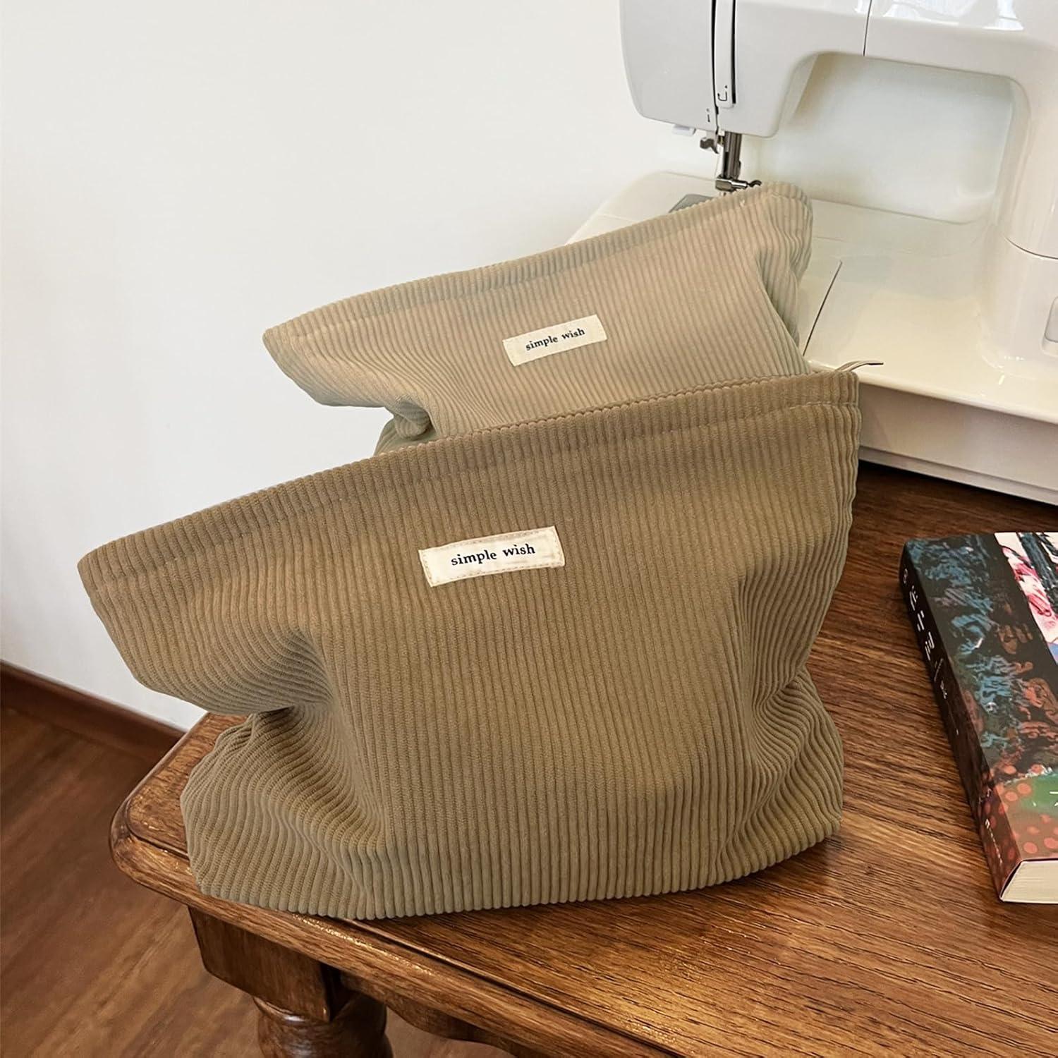 Bolsa de Maquillaje Wudygirl Camel 27.3x19.1cm Doble Capa