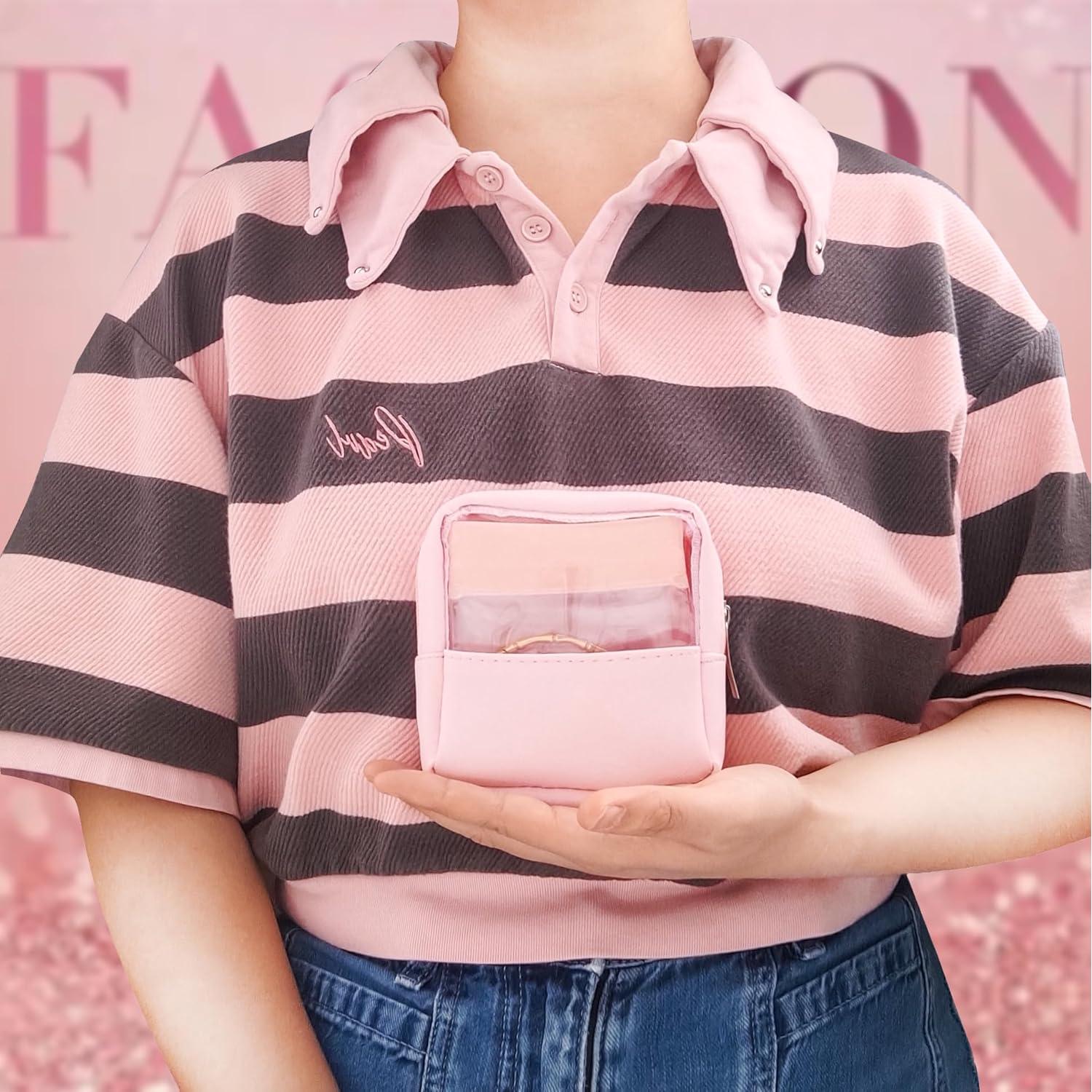 Estuche de Joyería de Viaje LingLingo Rosa 6 Compartimentos