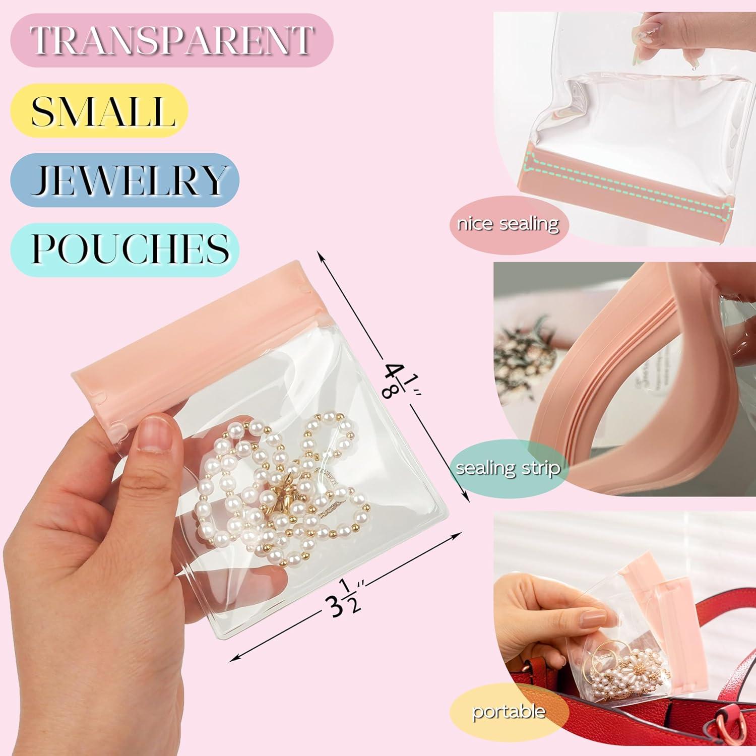 Estuche de Joyería de Viaje LingLingo Rosa 6 Compartimentos