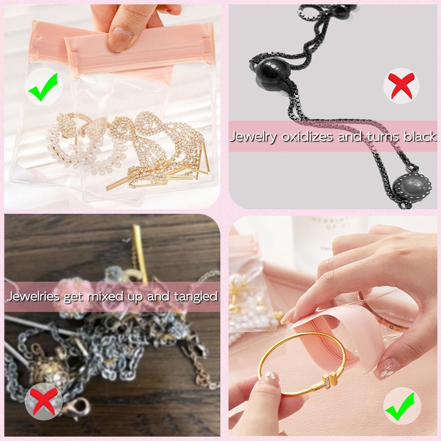 Estuche de Joyería de Viaje LingLingo Rosa 6 Compartimentos