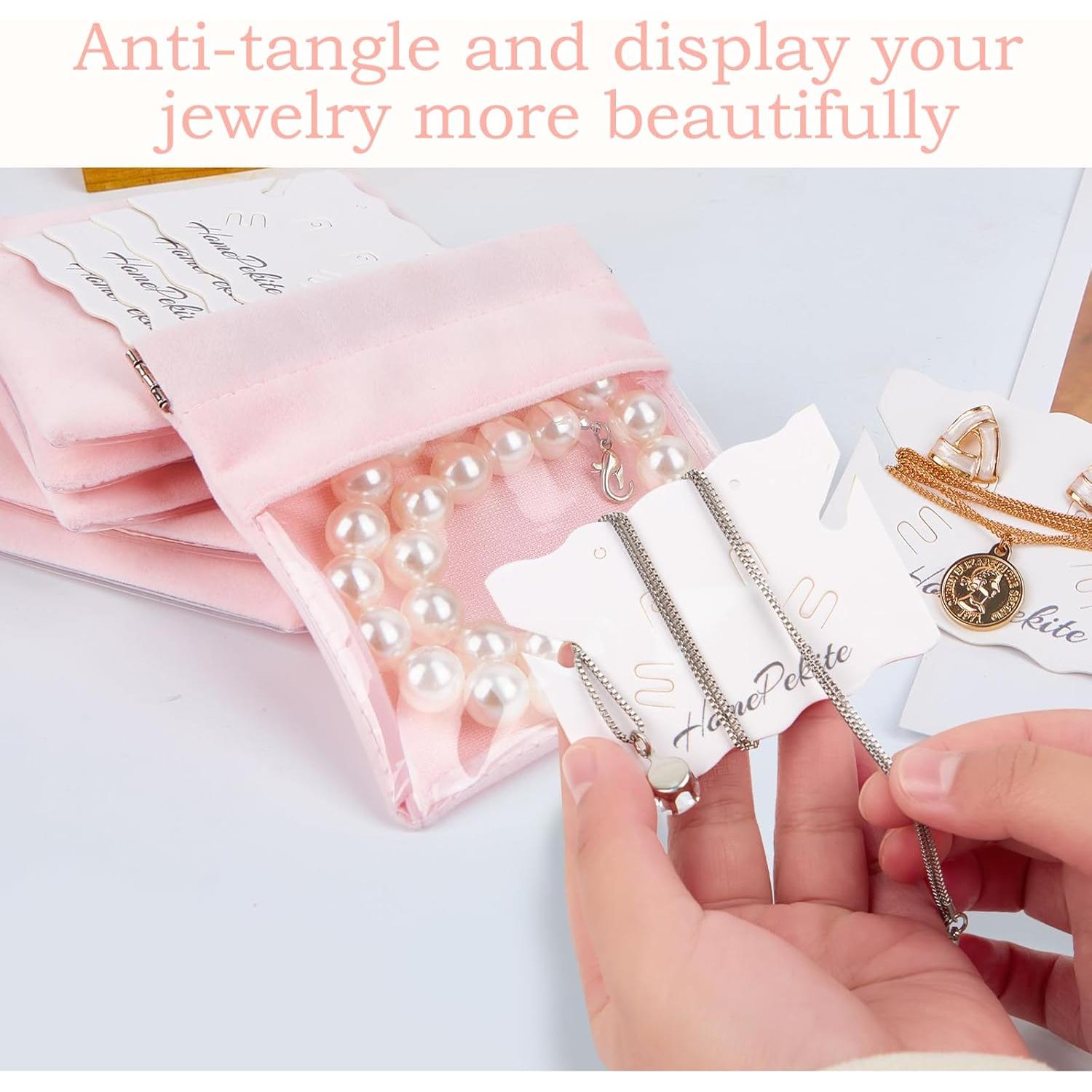 6 Bolsas de Joyería de Viaje HomePekite Rosa Organizador