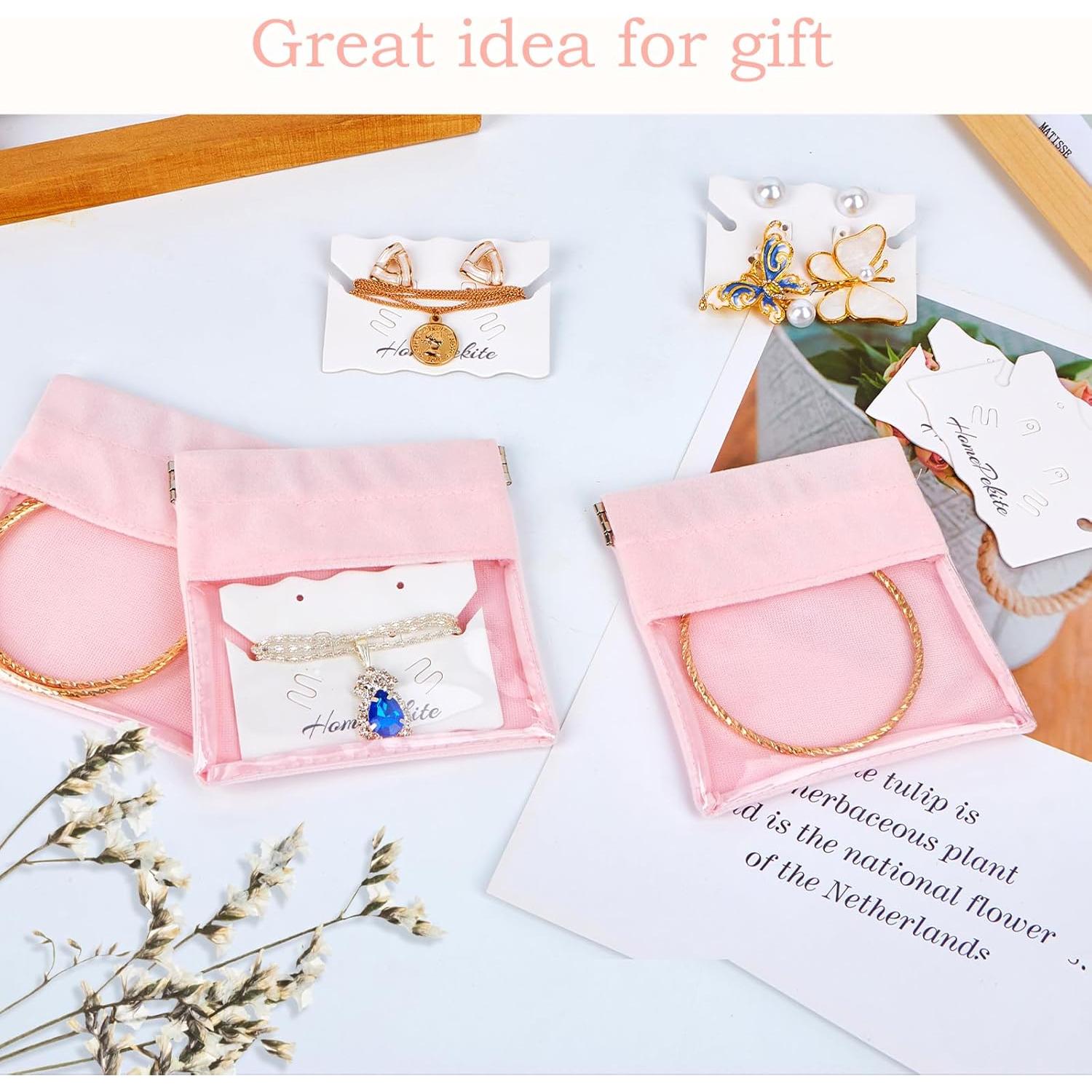 6 Bolsas de Joyería de Viaje HomePekite Rosa Organizador