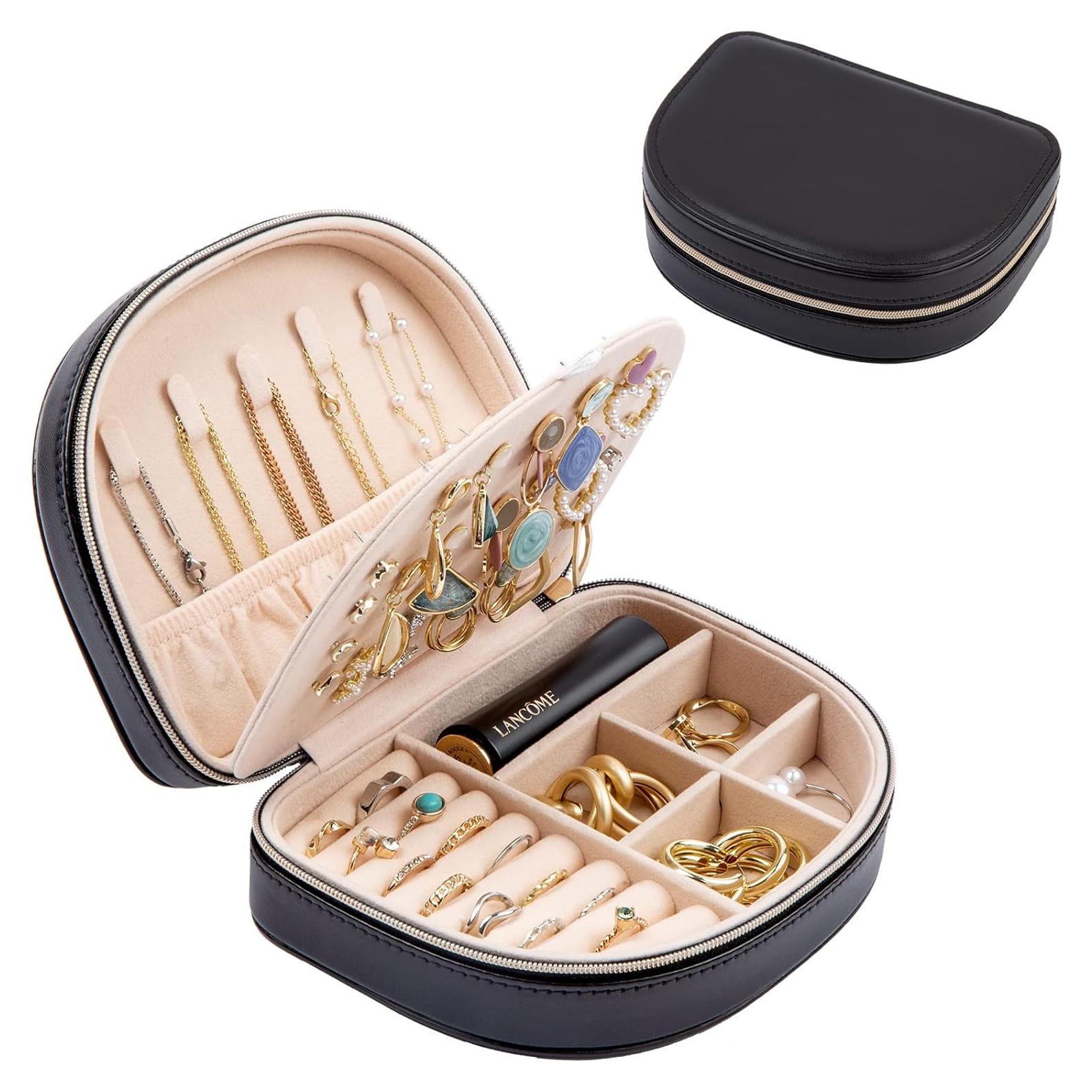 Caja de Joyería ProCase Mediana de Viaje en Cuero PU - Negro