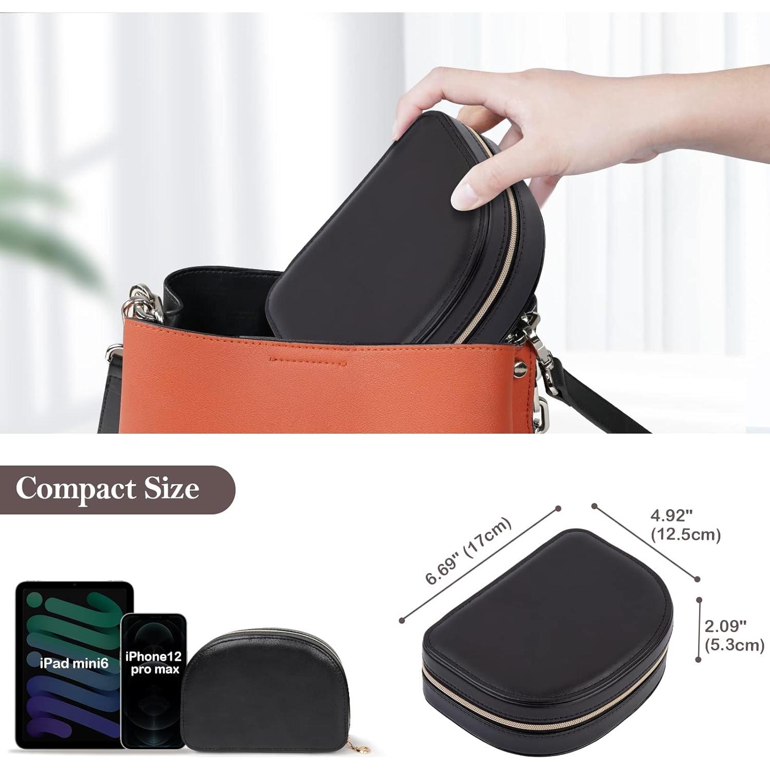 Caja de Joyería ProCase Mediana de Viaje en Cuero PU - Negro