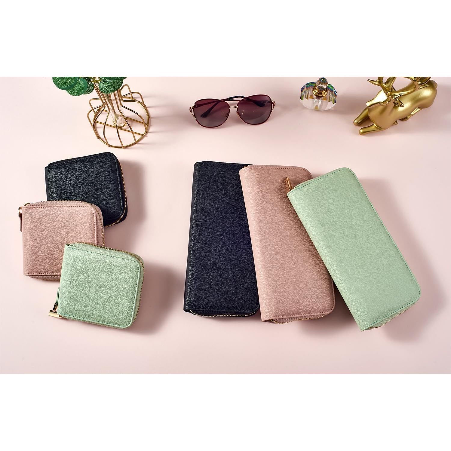 Organizador de Joyería de Viaje FEMIECHO Verde Macaron Mediano