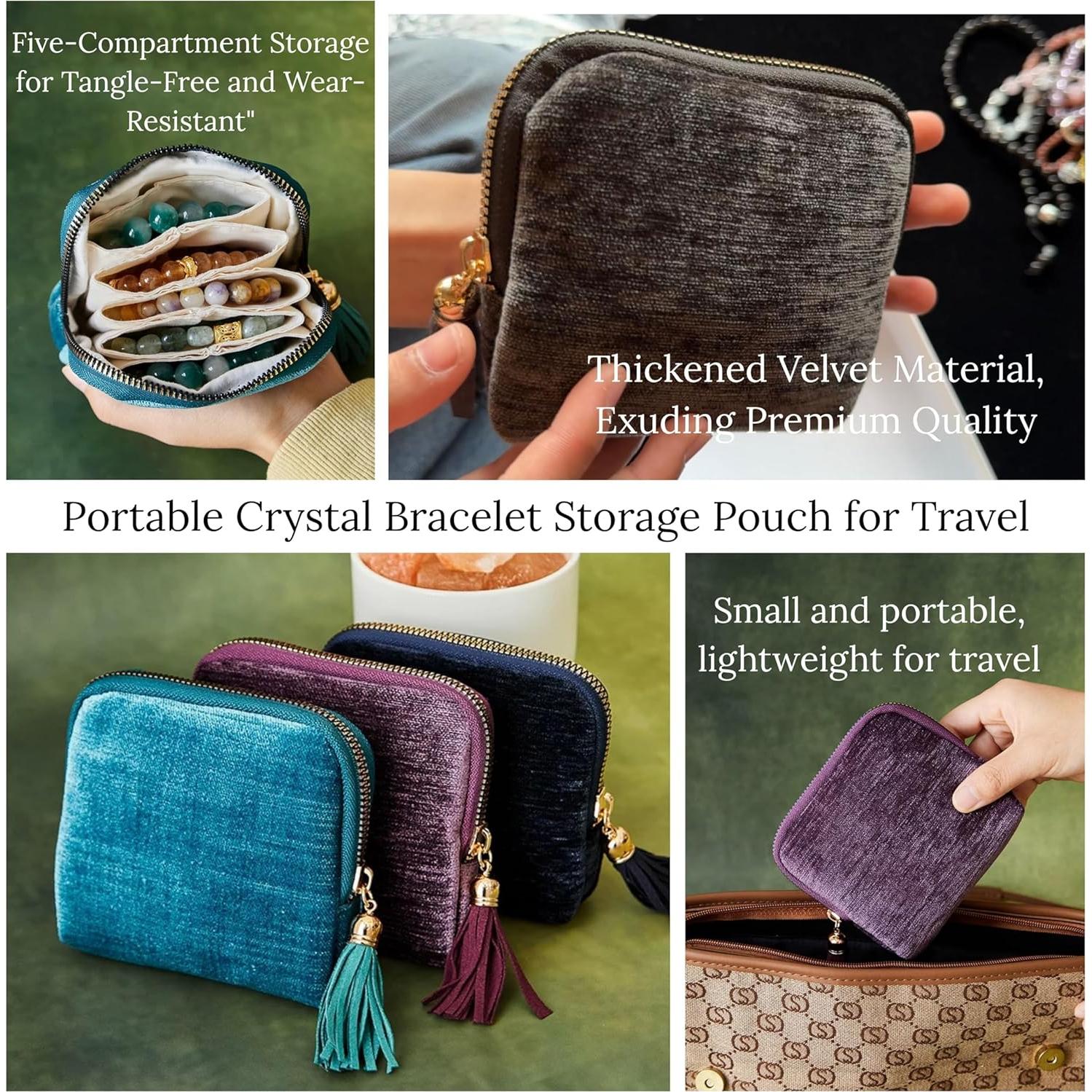 Estuche de Joyería CHIMORY Azul Pavo Real Compacto 7 Compartimentos