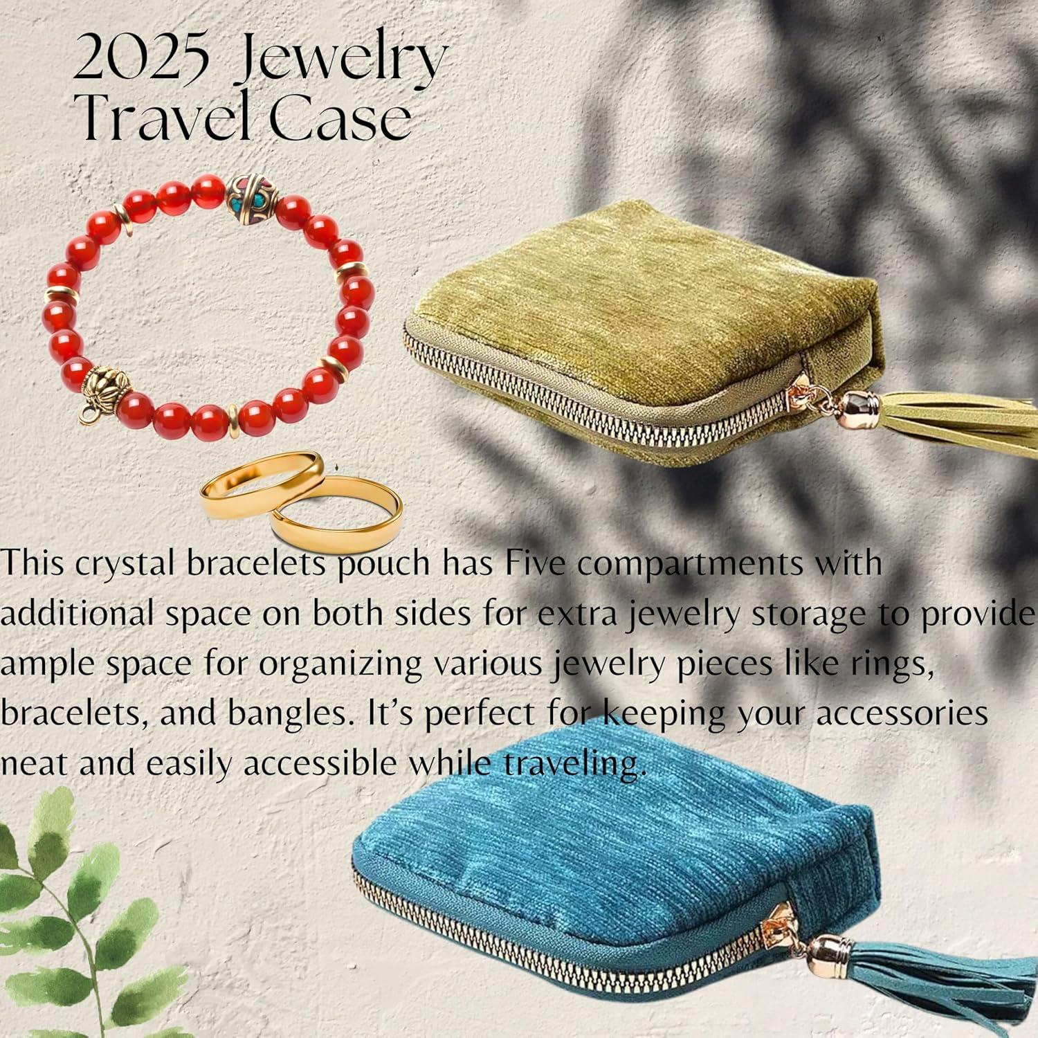 Estuche de Joyería CHIMORY Azul Pavo Real Compacto 7 Compartimentos