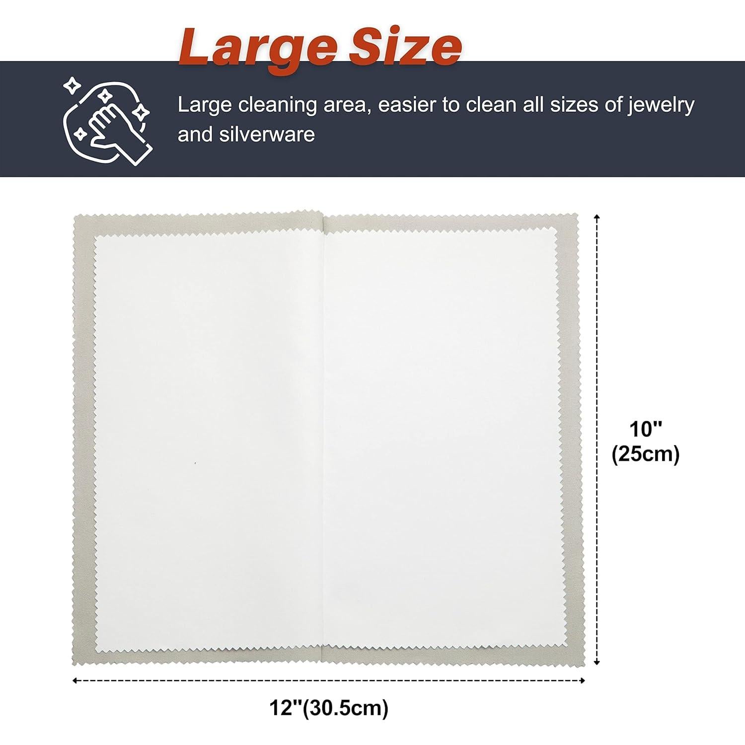Paño de Limpieza de Joyería CATFILIN 2 Piezas 100% Algodón