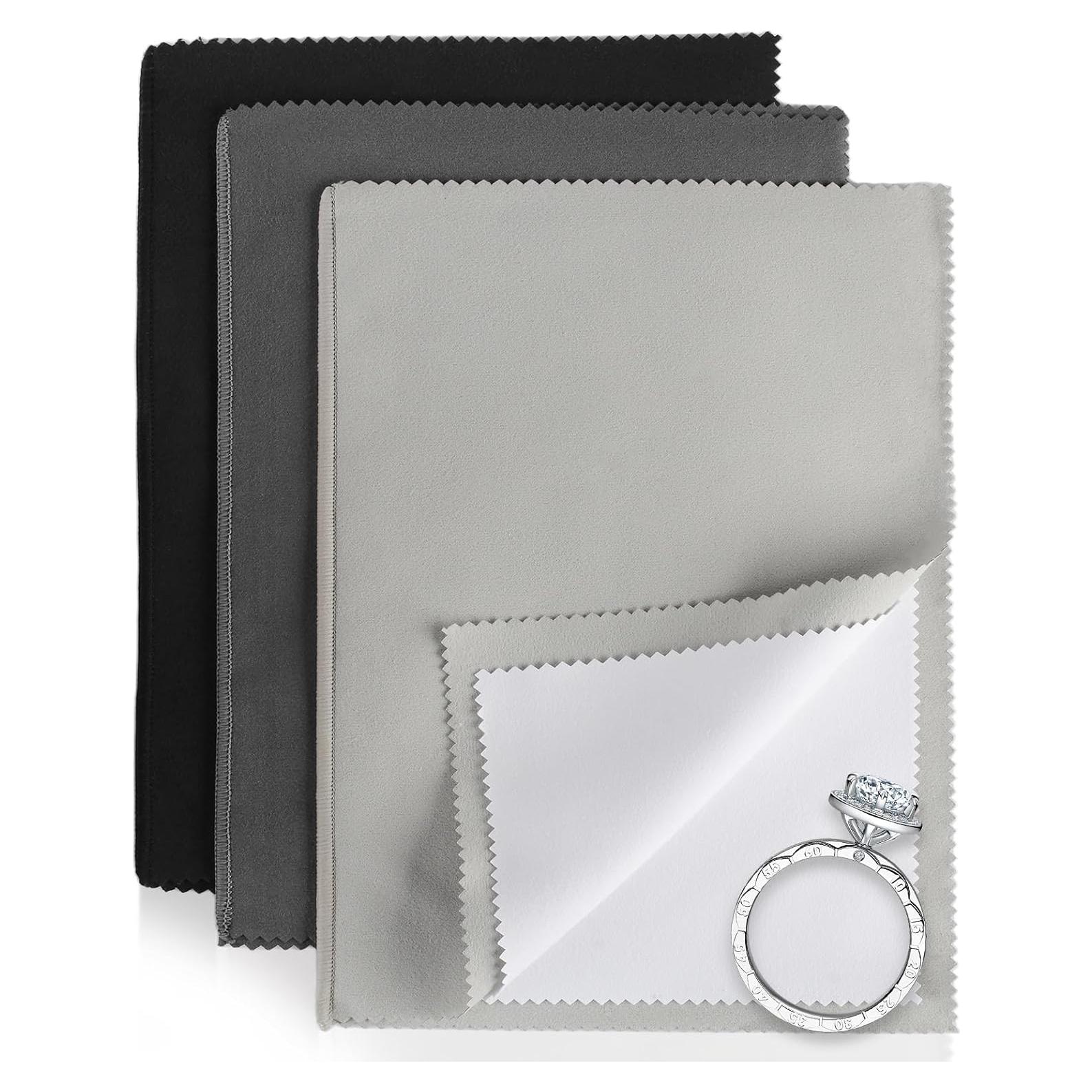 Paquete de 3 Paños de Limpieza de Joyería Phinus 25.4x30.5cm