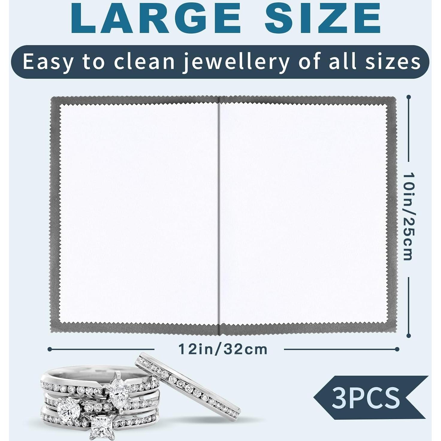 Paquete de 3 Paños de Limpieza de Joyería Phinus 25.4x30.5cm