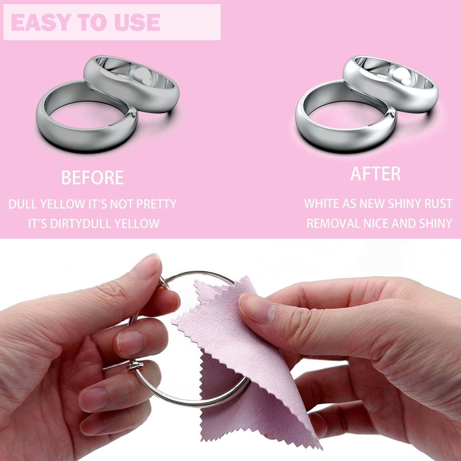 Paño de Limpieza de Joyería XIAOXINGYUN 120 Piezas 8x8 cm