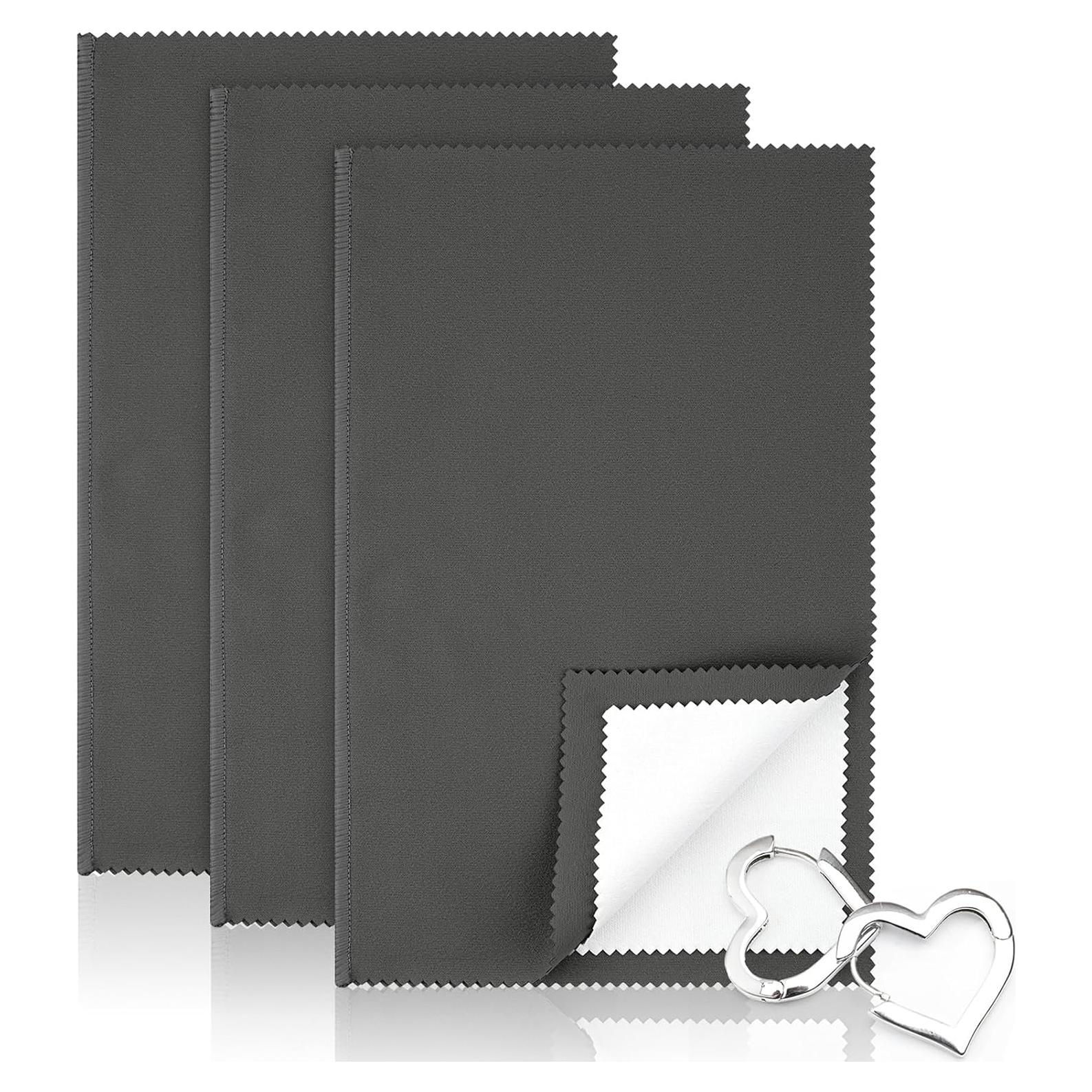 Paño de Pulido de Plata PEASUG 3 Pcs 25.4x31.75 cm Suave