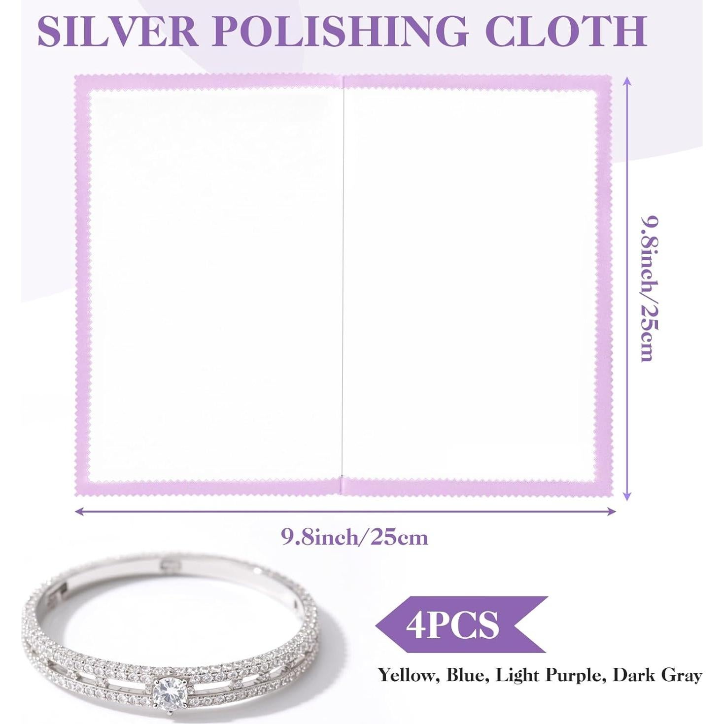 Paño de Pulido de Joyería Femeng 4 Piezas 31.75x25.4 cm