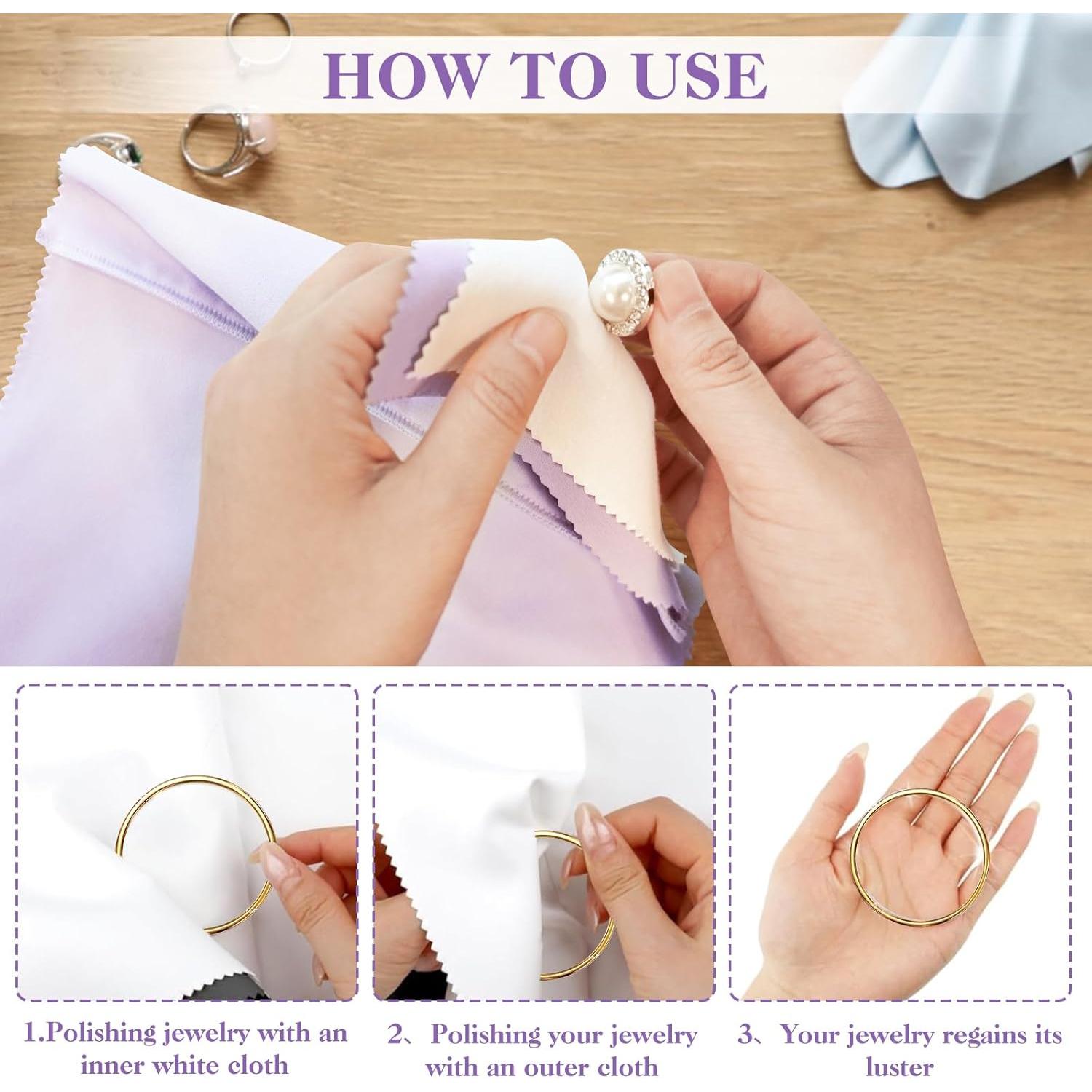 Paño de Pulido de Joyería Femeng 4 Piezas 31.75x25.4 cm