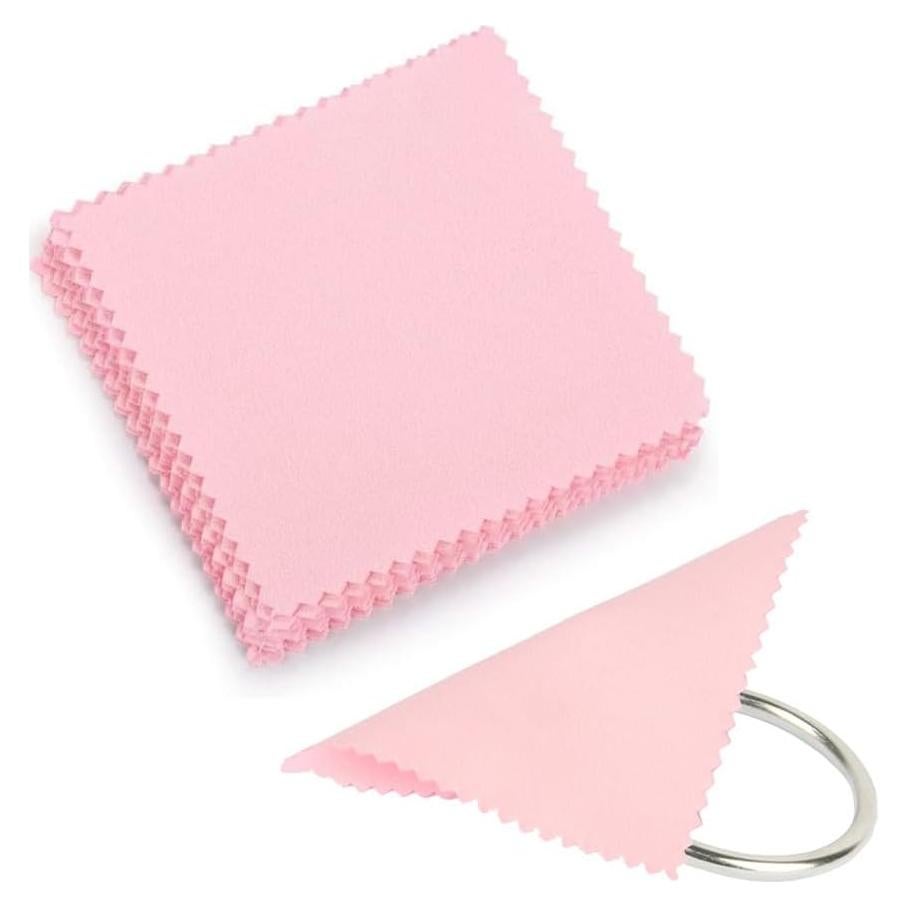 Paño de limpieza de joyas JFFX rosa 20 piezas 8x8 cm