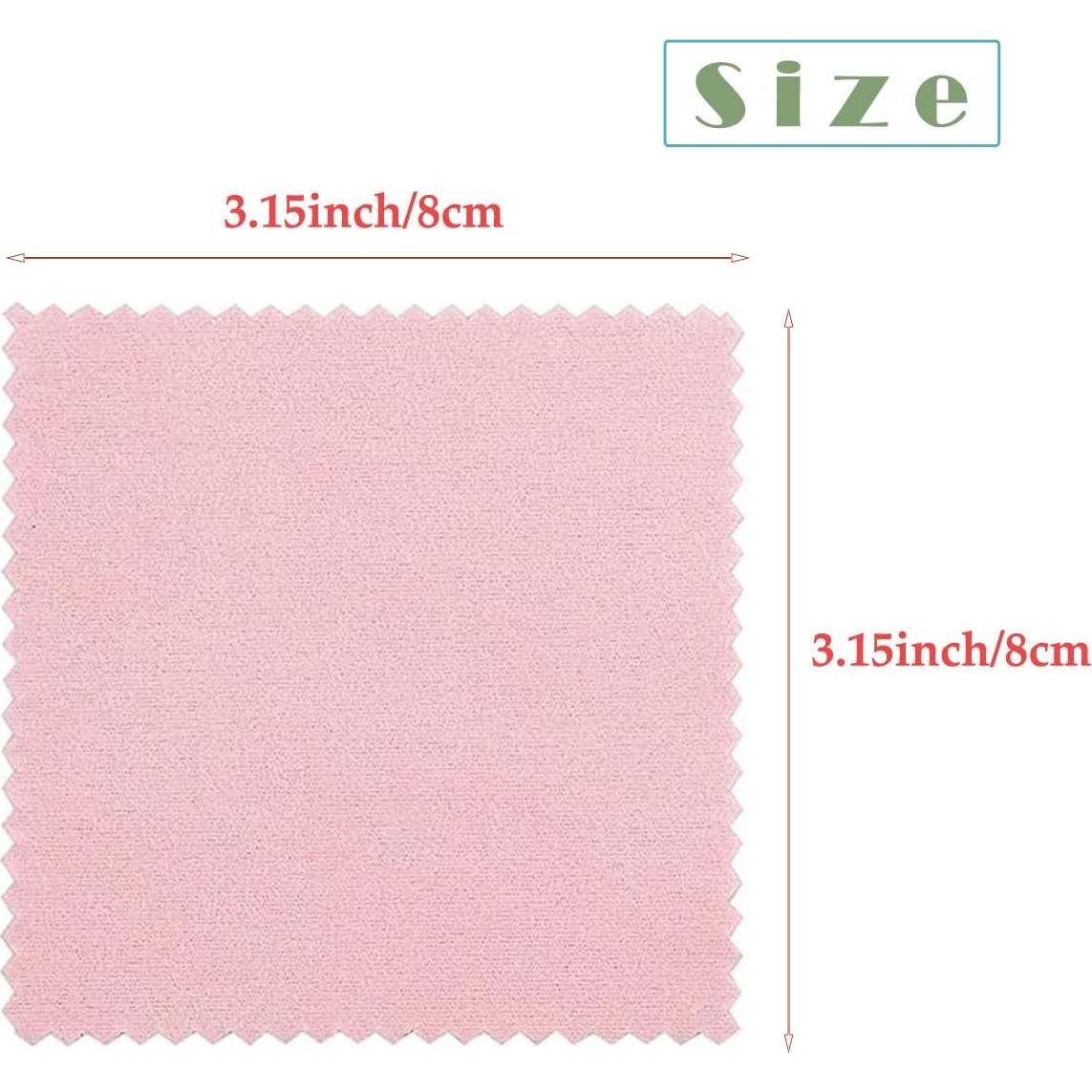 Paño de limpieza de joyas JFFX rosa 20 piezas 8x8 cm