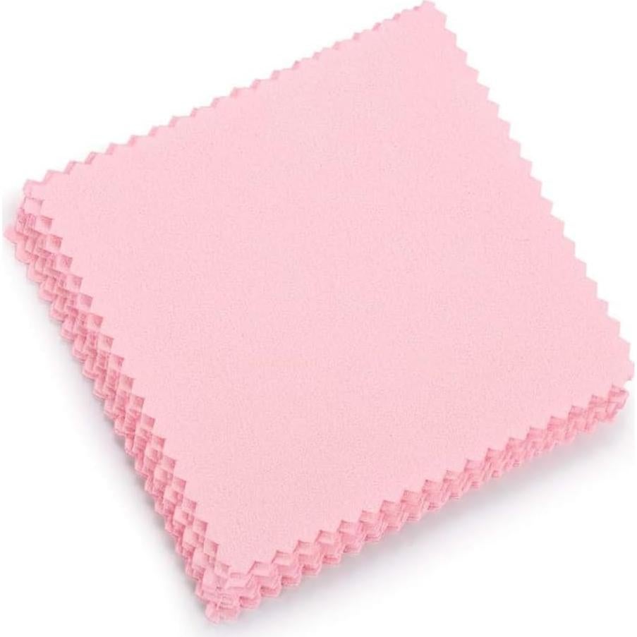 Paño de limpieza de joyas JFFX rosa 20 piezas 8x8 cm