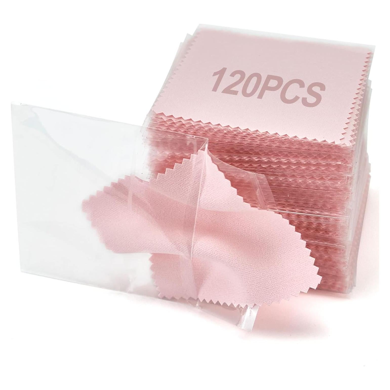Paño de Limpieza de Joyería Point-Ring 120 Piezas Rosa 8x8cm