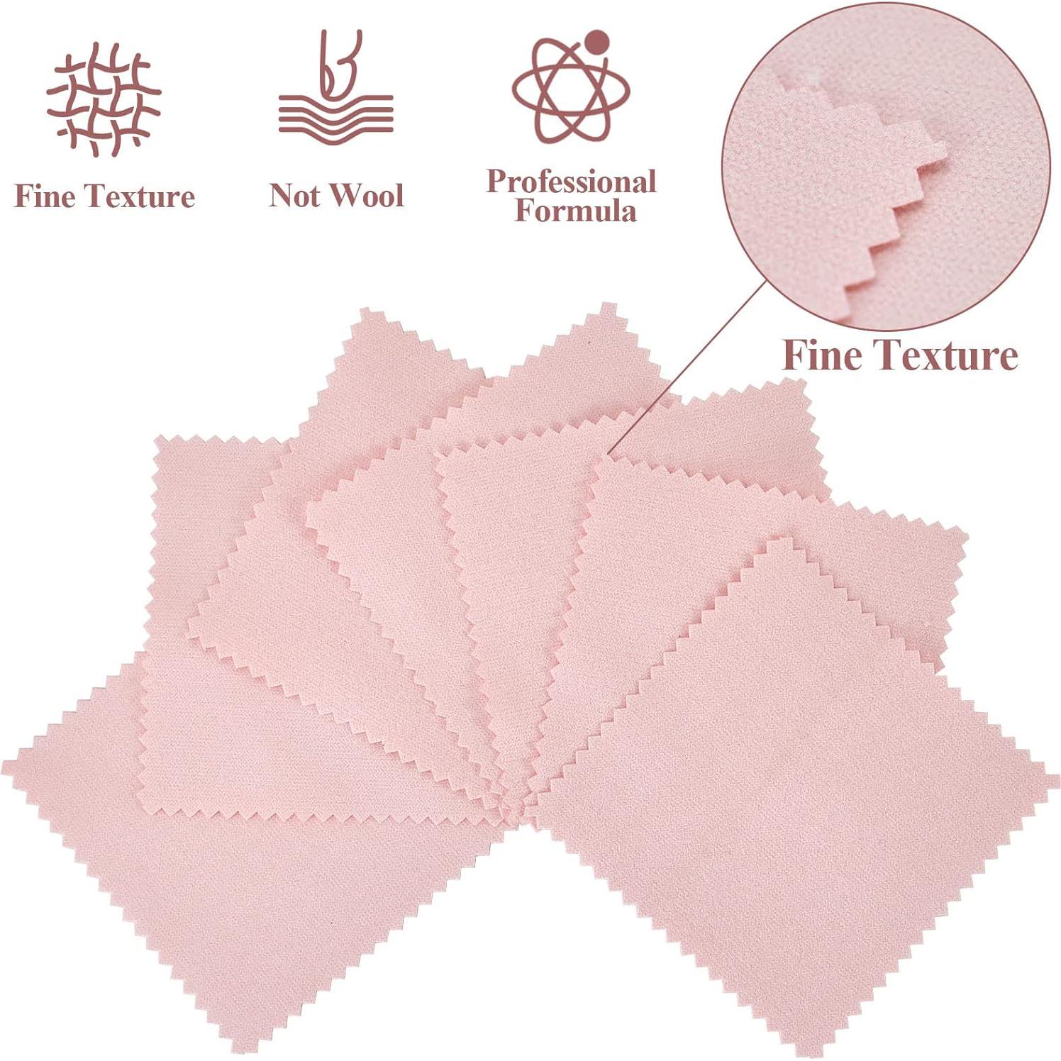 Paño de Limpieza de Joyería Point-Ring 120 Piezas Rosa 8x8cm