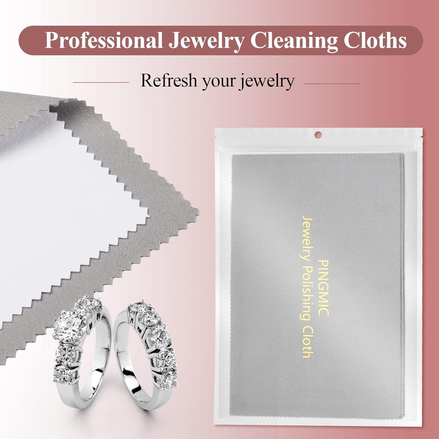 Paño de Limpieza de Joyería PINGMIC - 6 Piezas, Algodón
