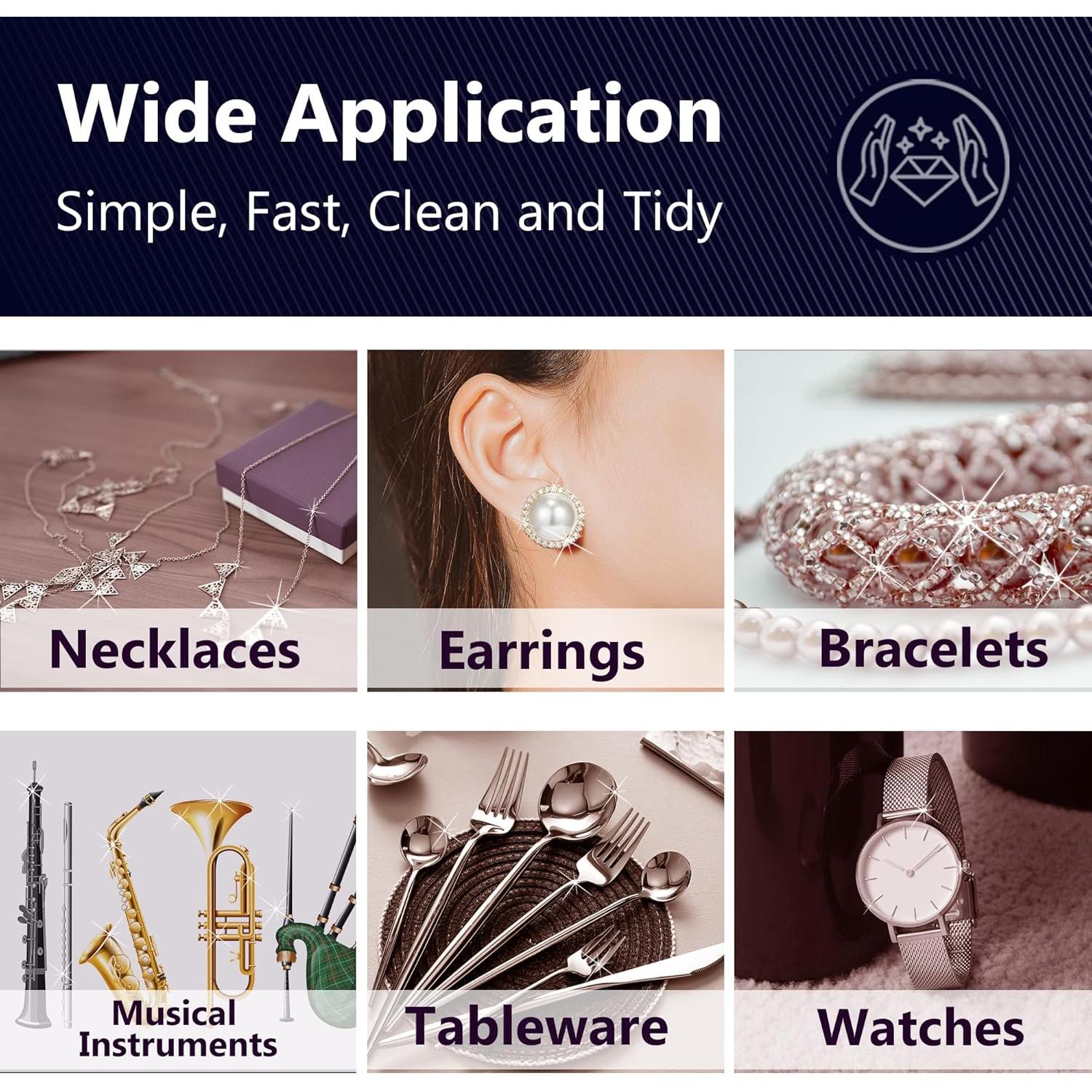 Paño de limpieza de joyas MUZIYU 10 Pcs 15.24x20.32 cm