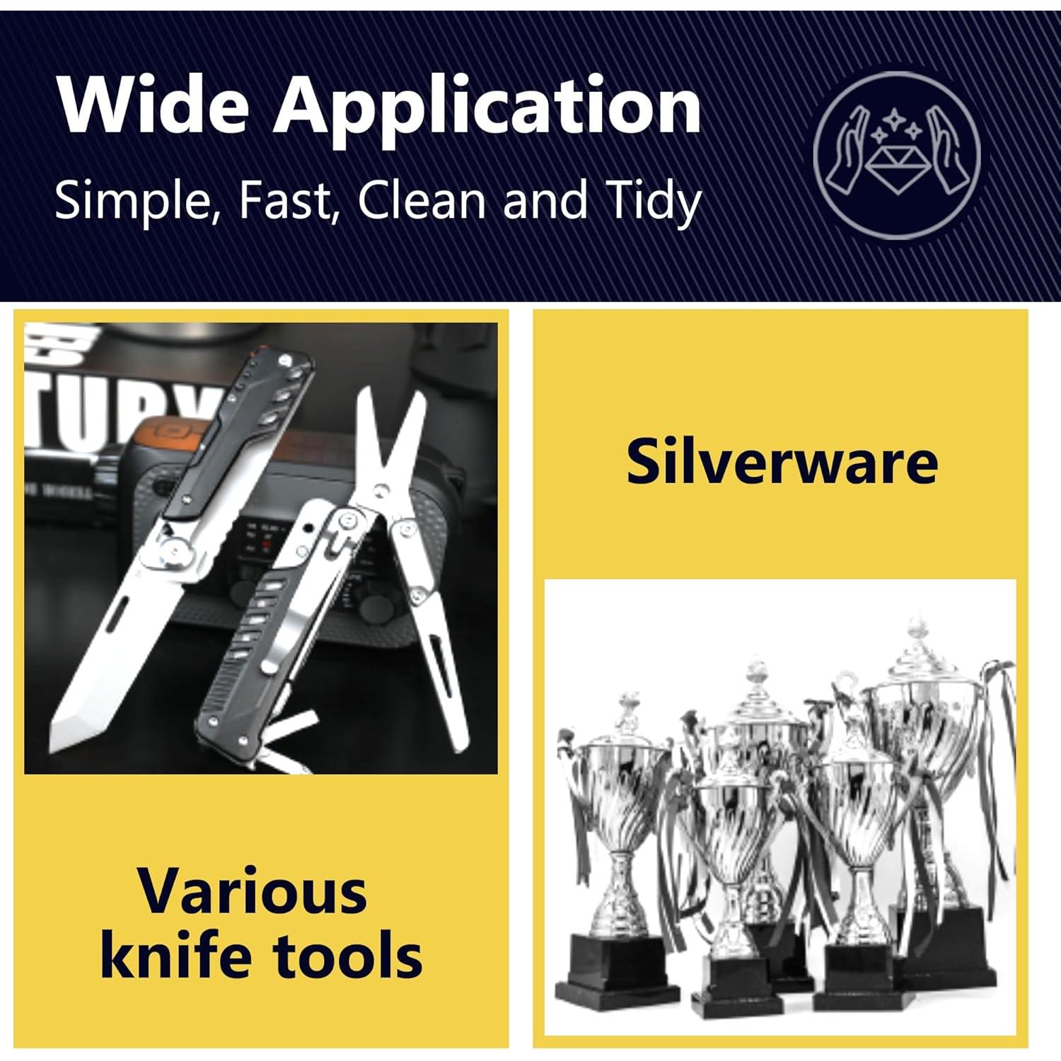 Paño de limpieza de joyas MUZIYU 10 Pcs 15.24x20.32 cm