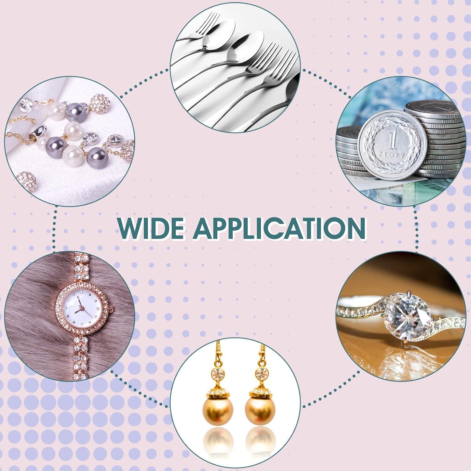 Paños de Limpieza de Joyería Hoteam 500 Pcs Microfibra