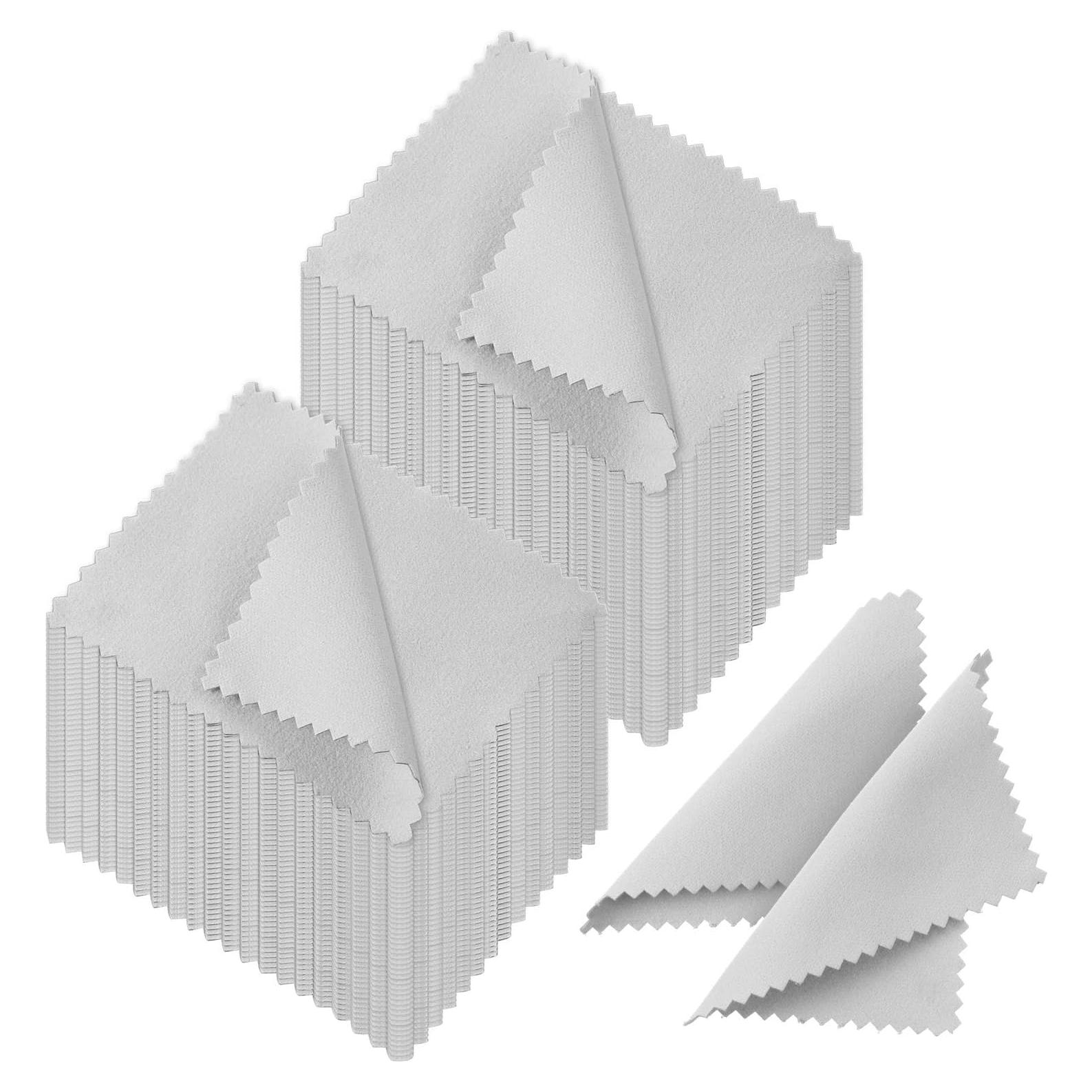 Paños de Pulido de Joyería Tatuo 200 Piezas 6x8 cm Microfibra
