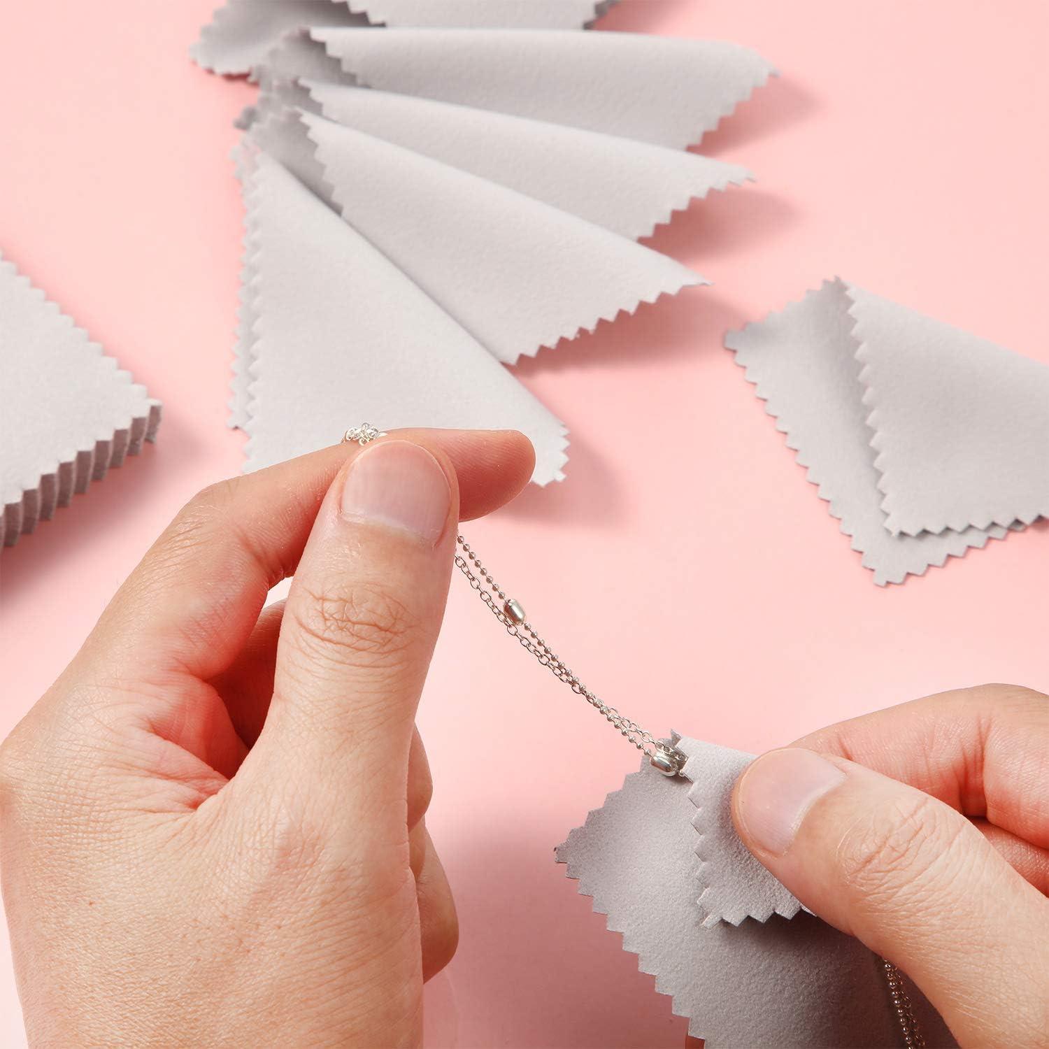 Paños de Pulido de Joyería Tatuo 200 Piezas 6x8 cm Microfibra