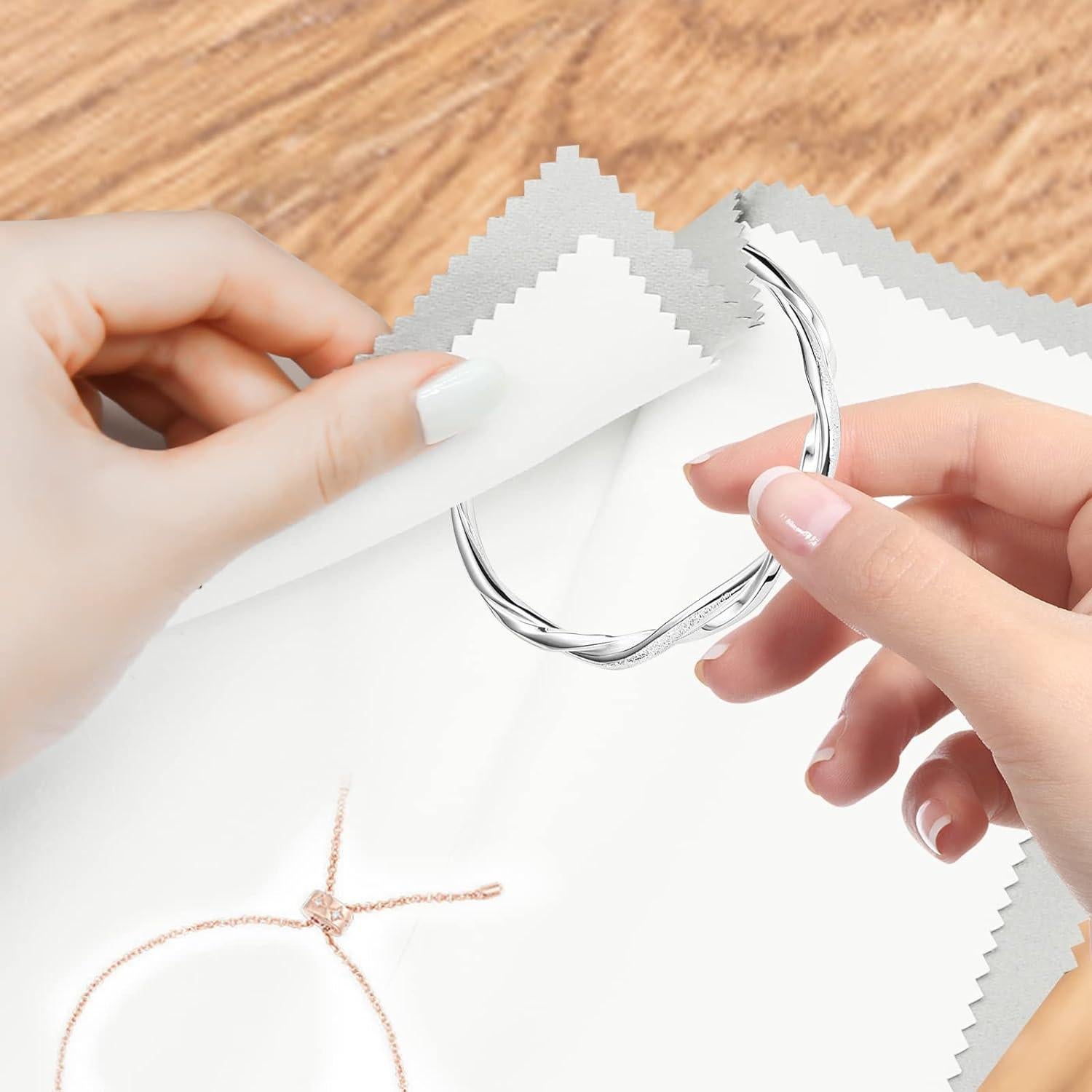 4 Paños de Pulido CANIPHA para Joyería - Microfibra Gris