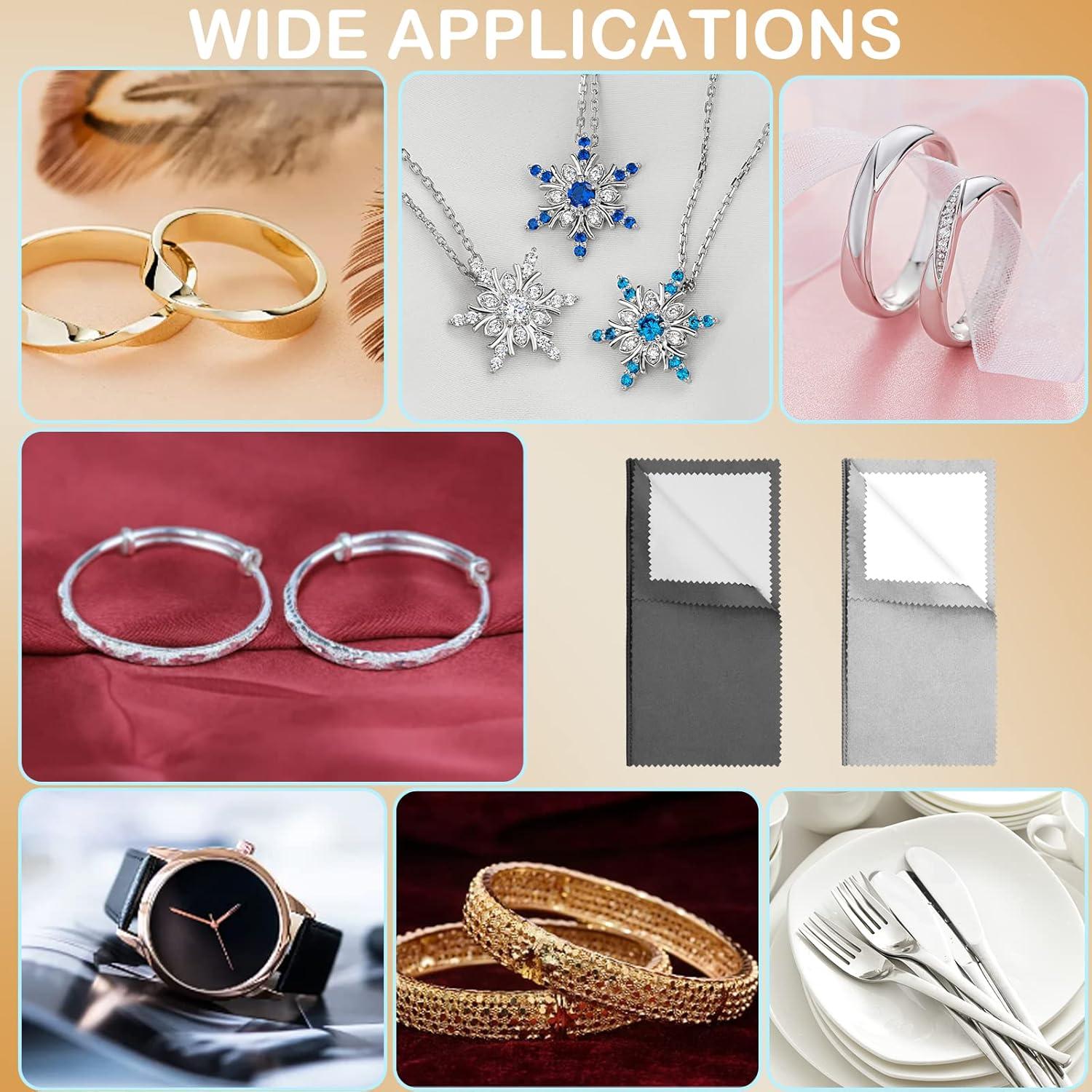 4 Paños de Pulido CANIPHA para Joyería - Microfibra Gris