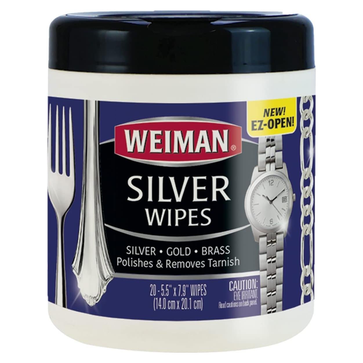 Toallitas Limpiadoras Weiman para Joyas - 20 Unidades - Plata, Oro, Cobre