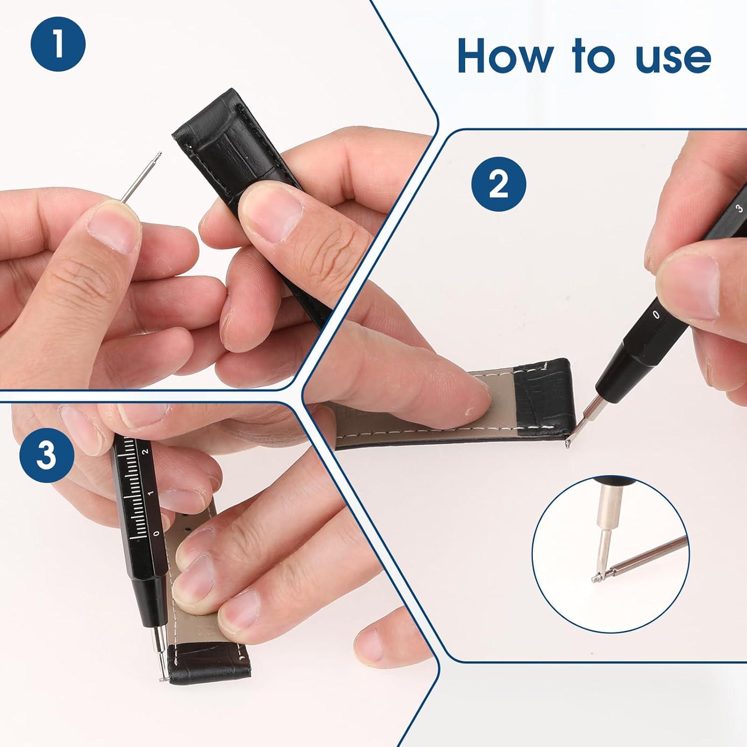 Kit Herramienta Pasador de Resorte MOZEAT para Reloj - 3 Piezas