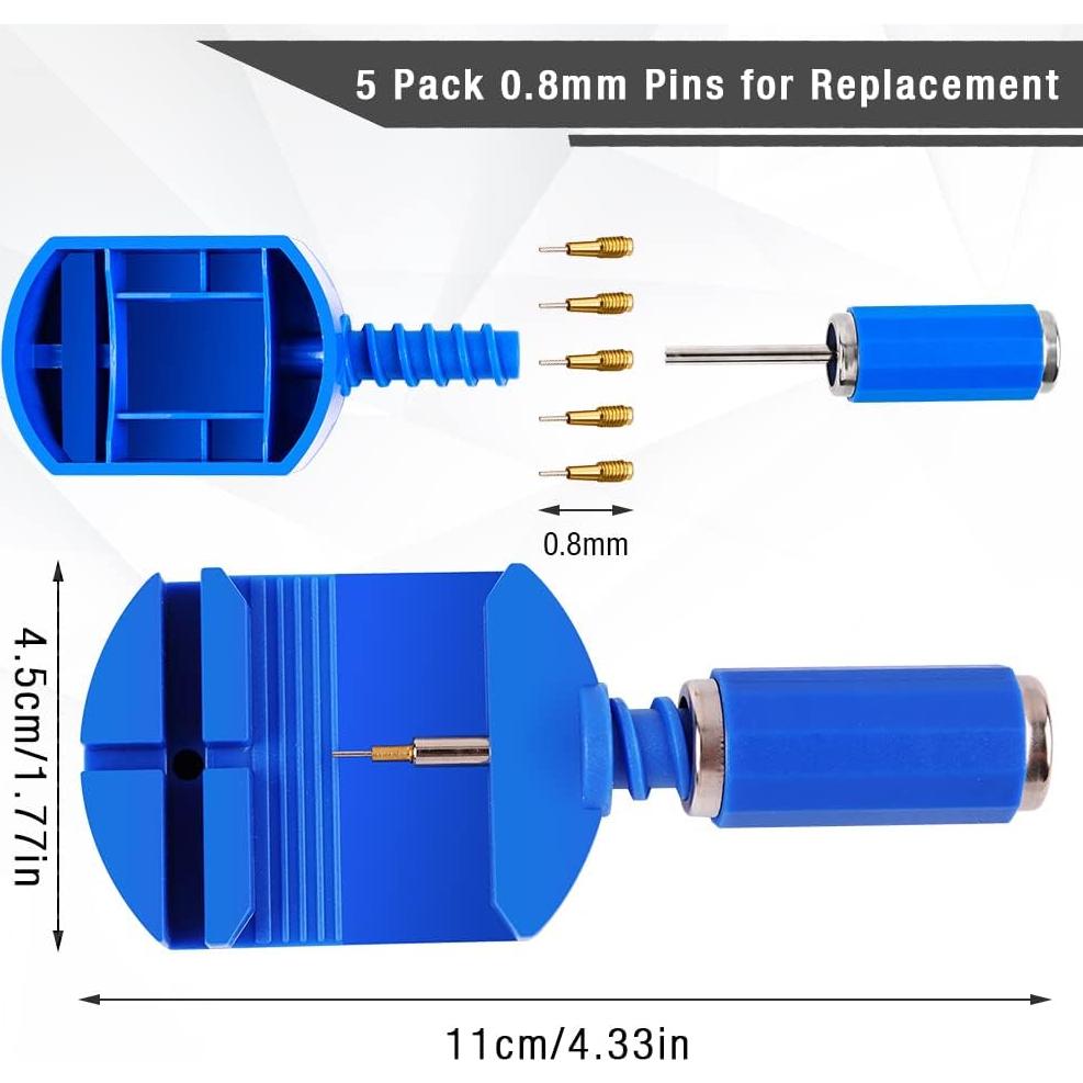 Kit de Herramientas de Reloj BYNIIUR - 11 Piezas Azul Claro