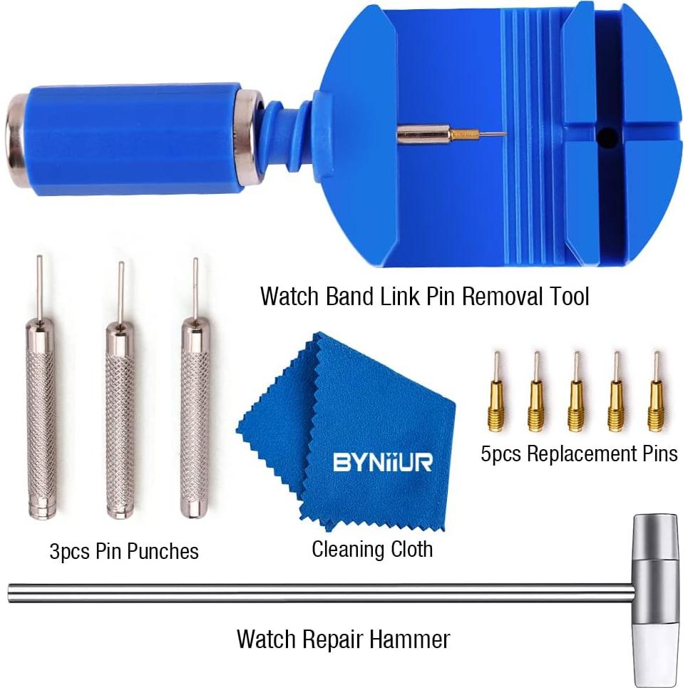 Kit de Herramientas de Reloj BYNIIUR - 11 Piezas Azul Claro