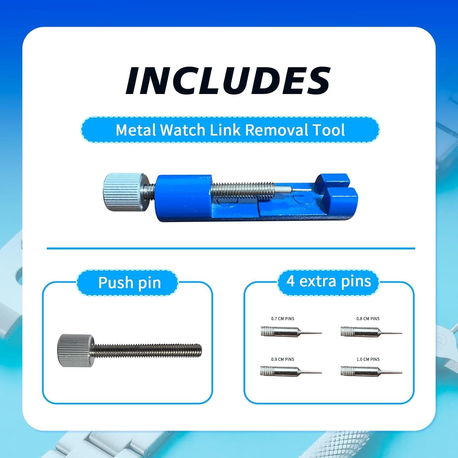 Kit de Eliminación de Eslabones de Reloj NJDRWH 3-en-1 Aluminio
