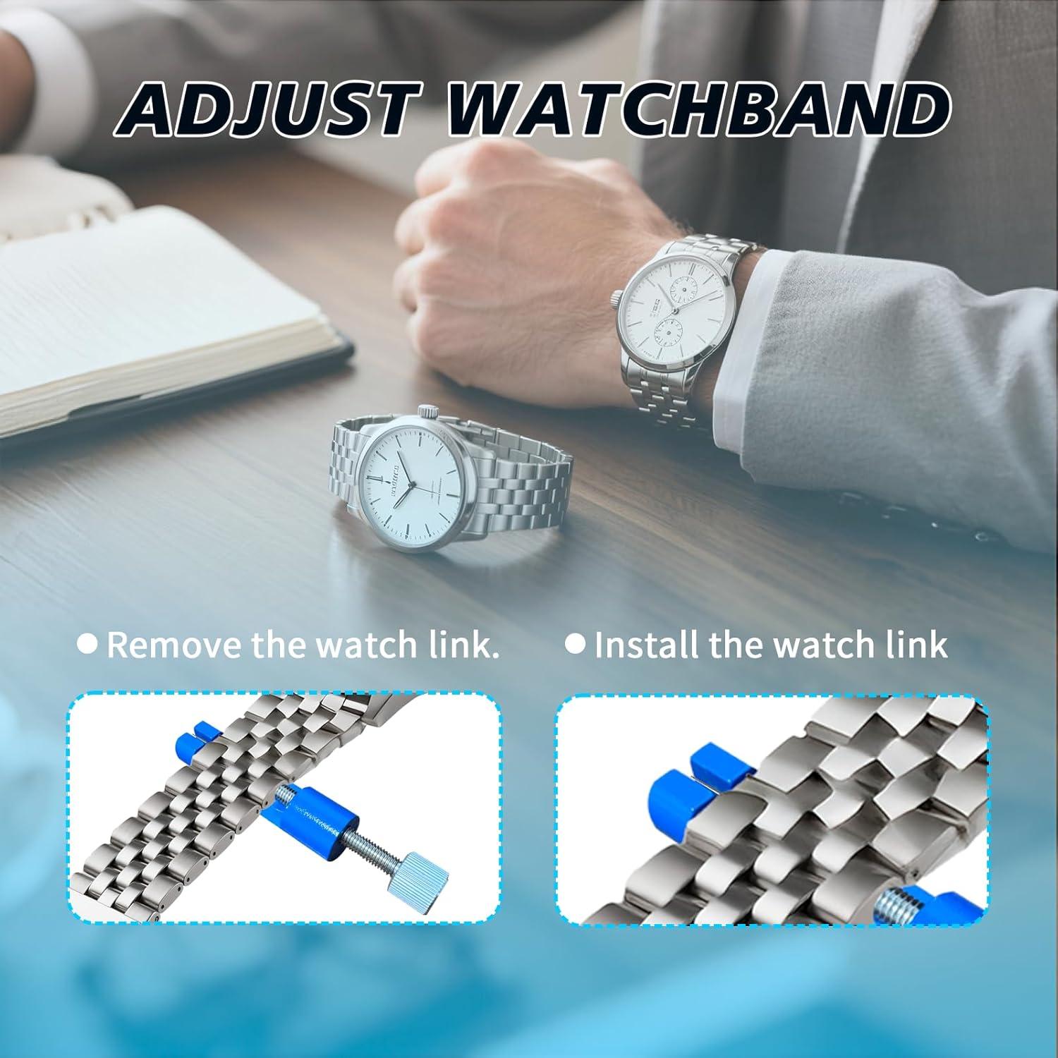 Kit de Eliminación de Eslabones de Reloj NJDRWH 3-en-1 Aluminio