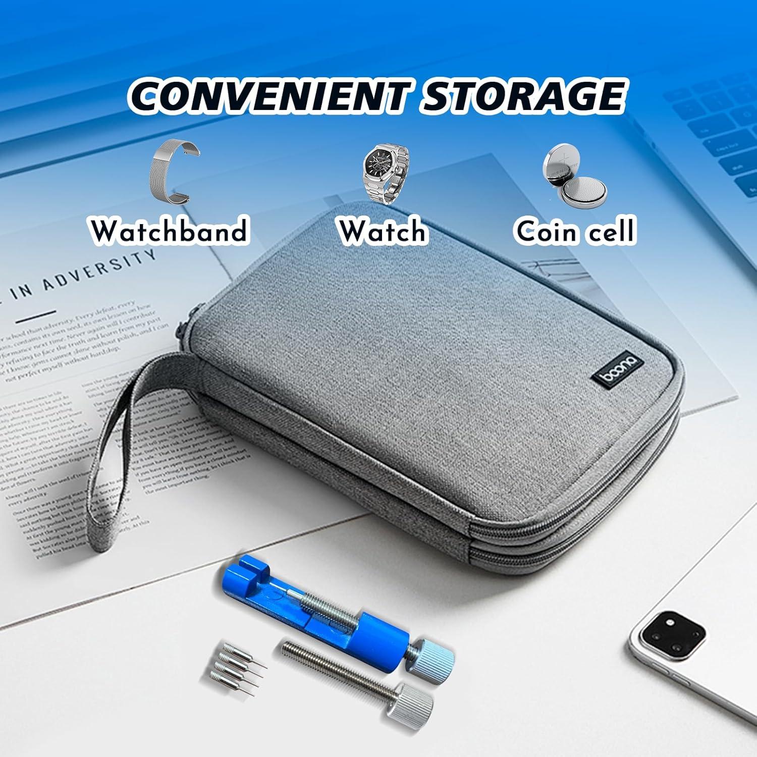 Kit de Eliminación de Eslabones de Reloj NJDRWH 3-en-1 Aluminio