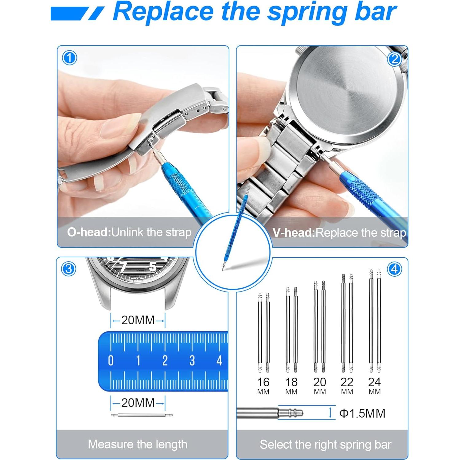 Kit de Herramientas JOREST para Reparación de Relojes - 198g