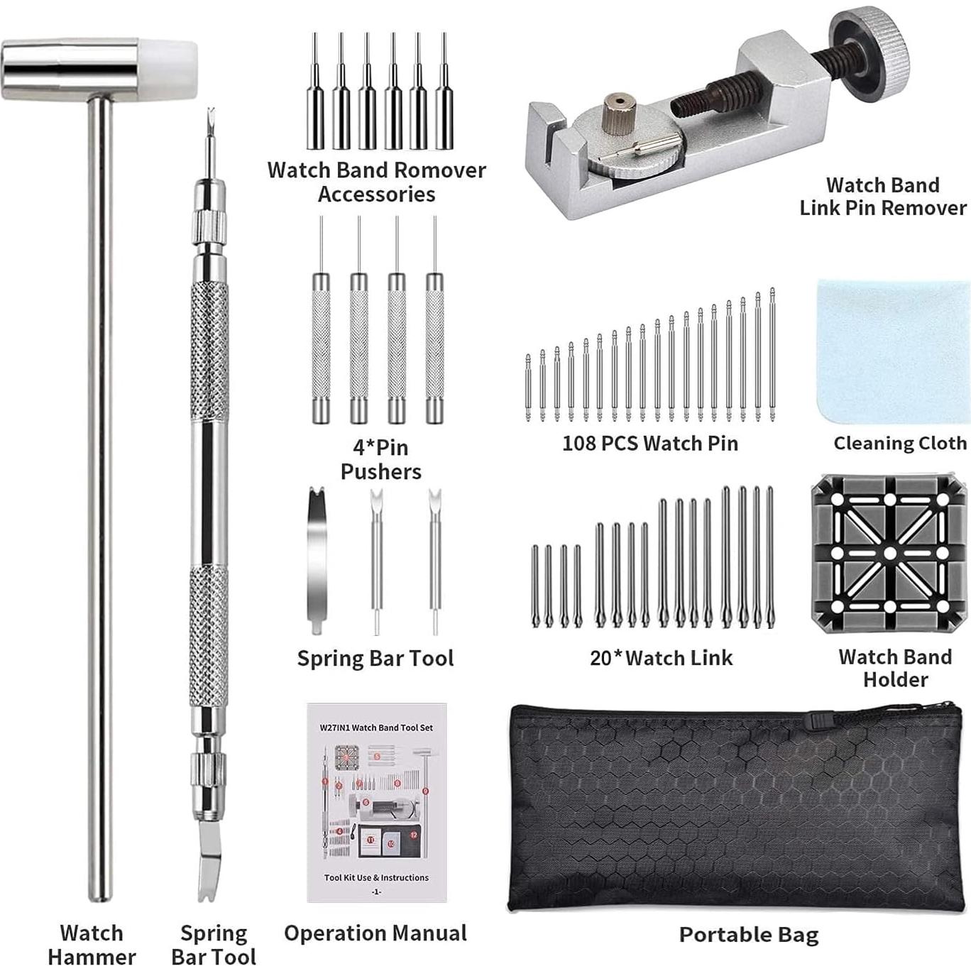 Kit de Herramientas para Eliminación de Eslabones de Reloj EasyTime