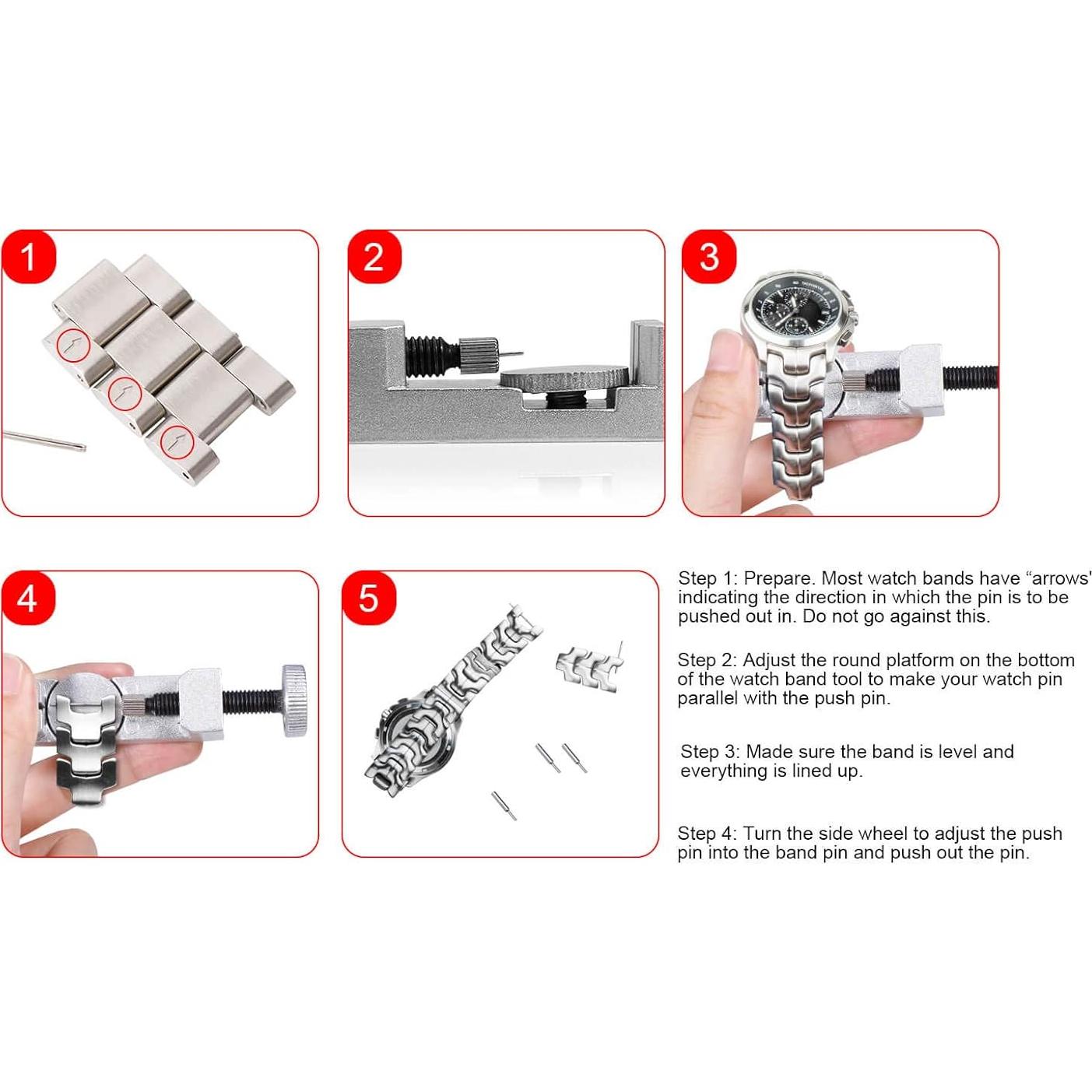 Kit Eliminador de Eslabones de Reloj Selizo con 10 Pines