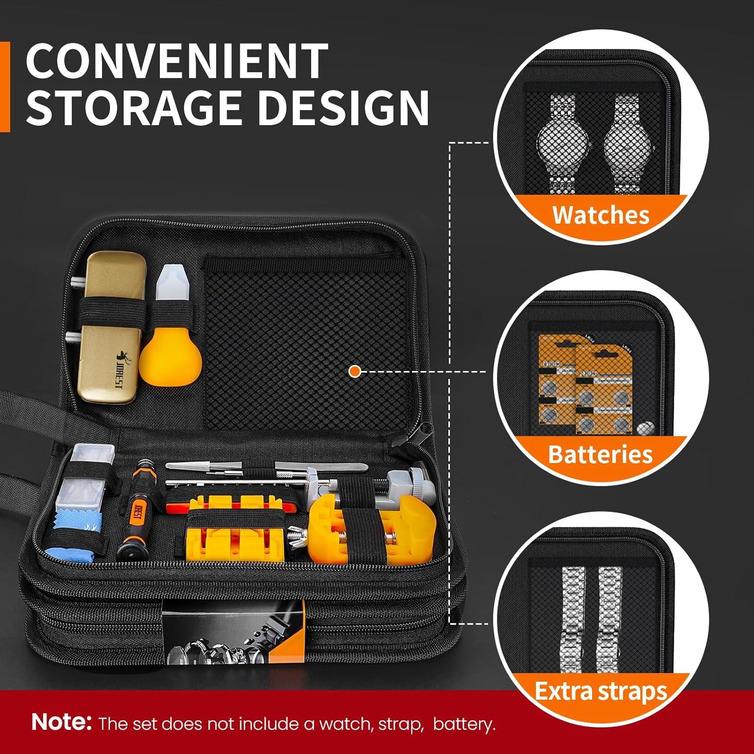 Kit de Herramientas para Relojes JOREST 2024, 12 Piezas