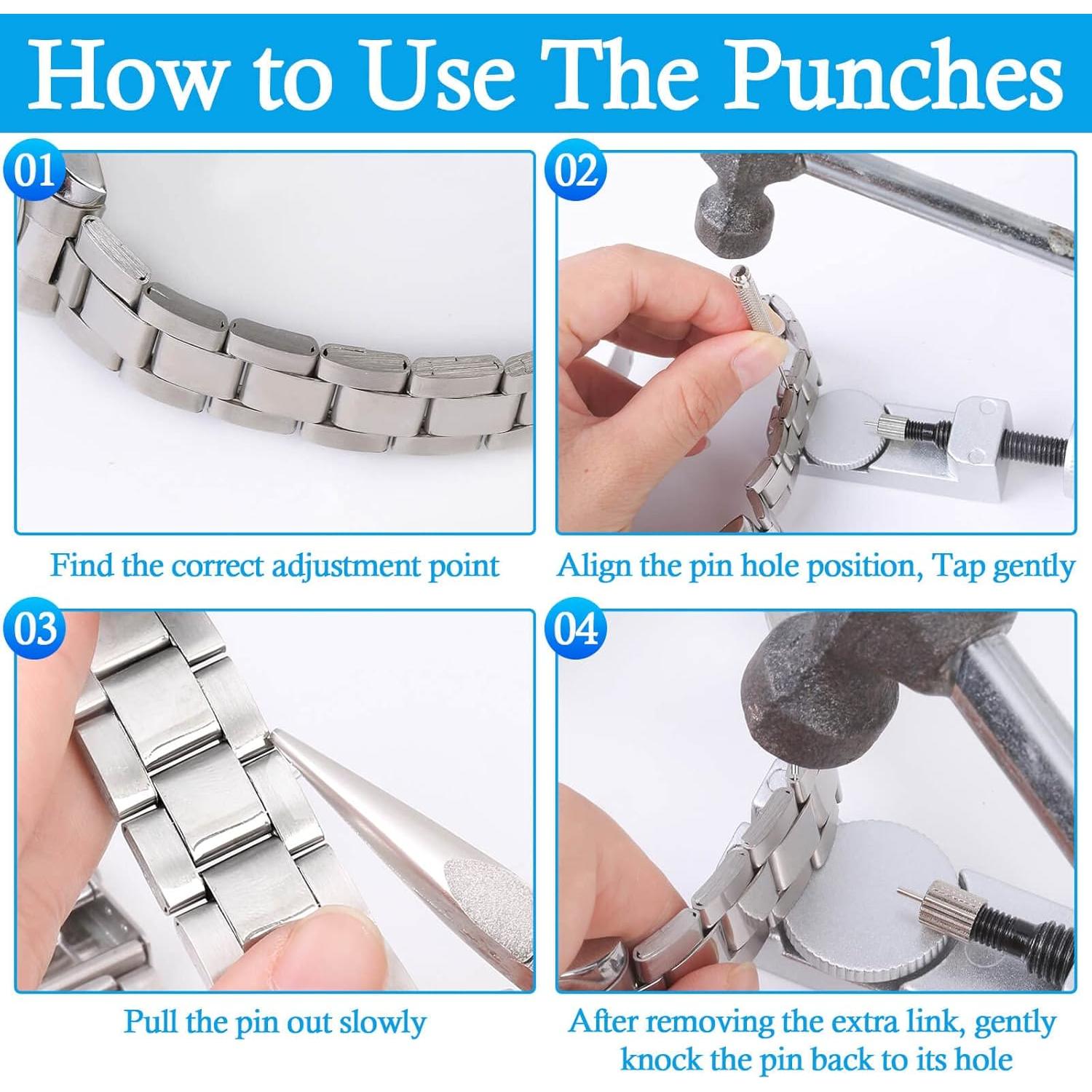 Kit de Herramienta Cridoz para Ajustar Relojes con 12 Pasadores