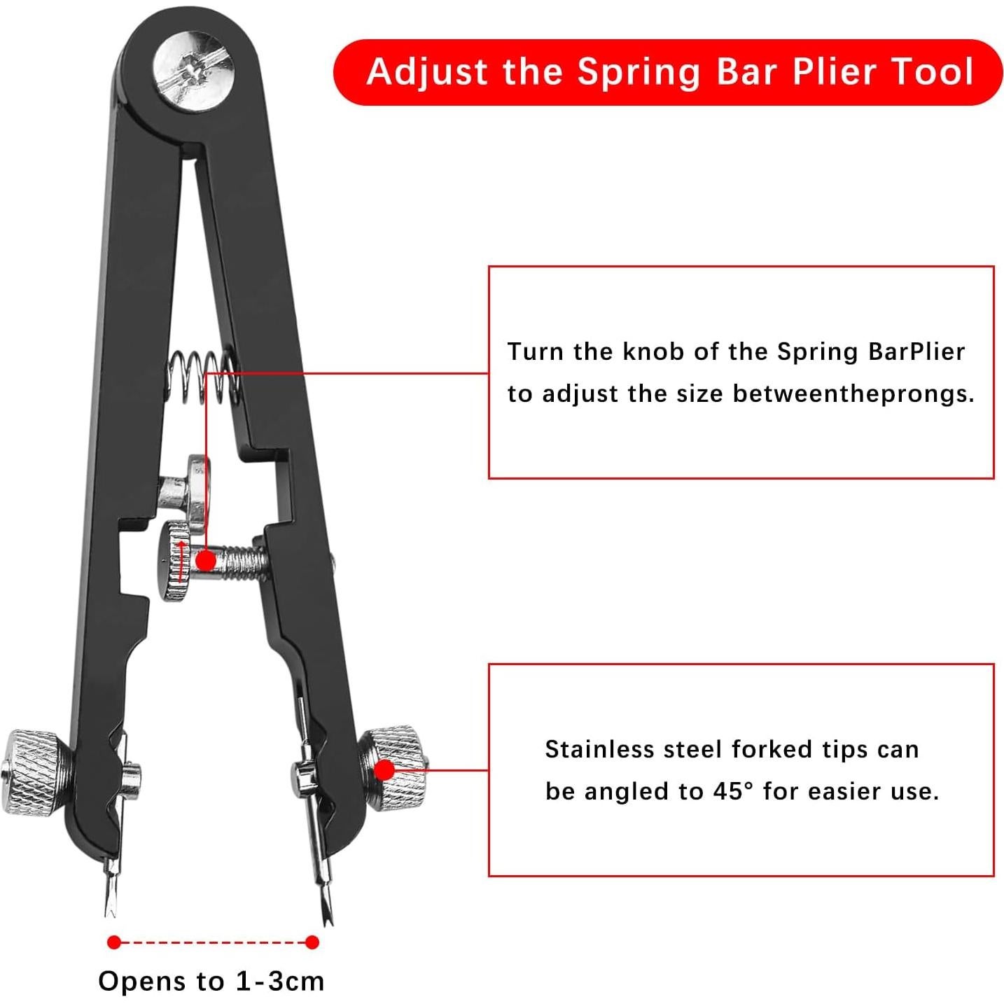 Herramienta de Pinzas para Reloj Flylin con 10 Puntas Ajustables